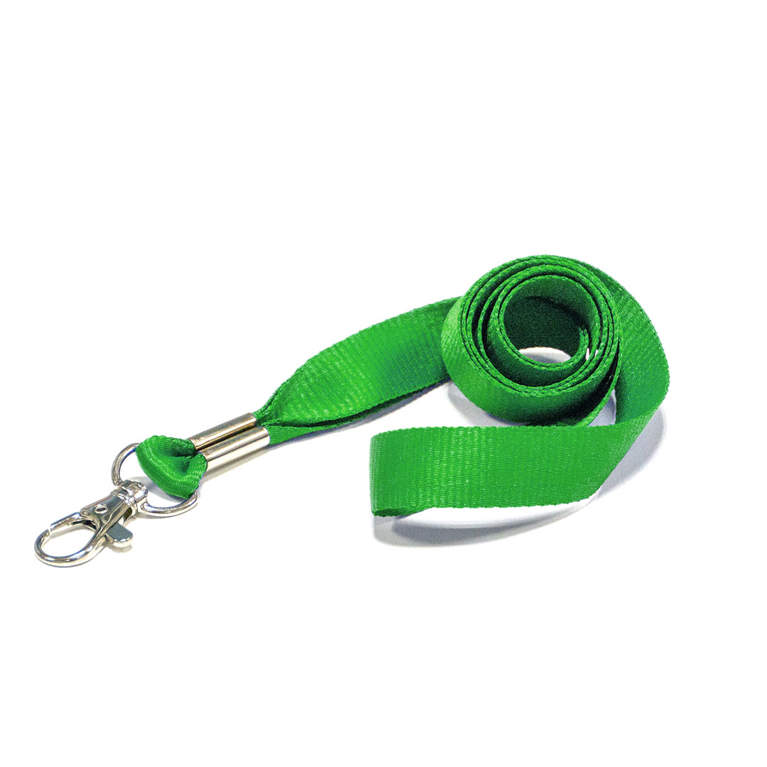 Lanyard with Metal Hook Green