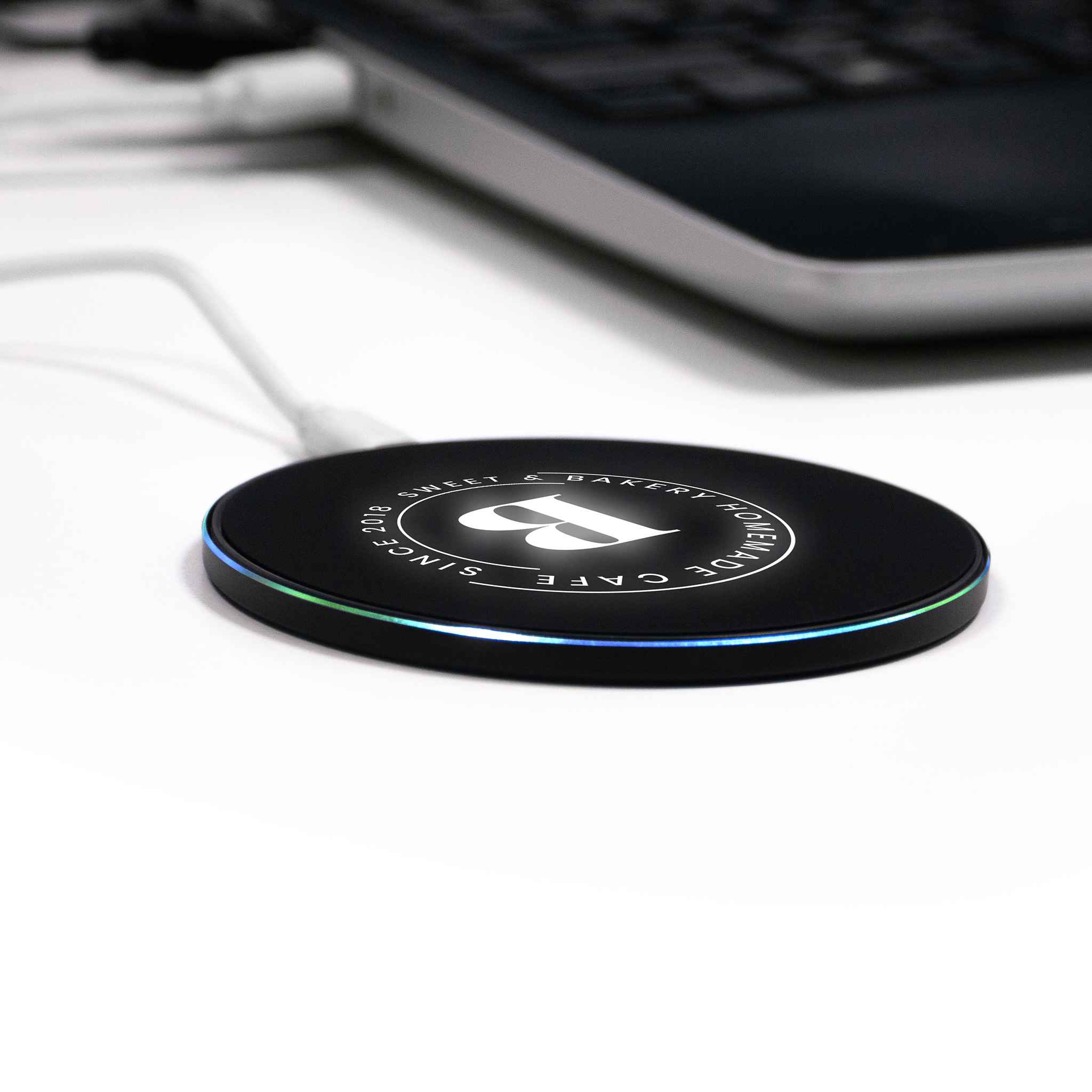 Wireless Charger With Light up Logo