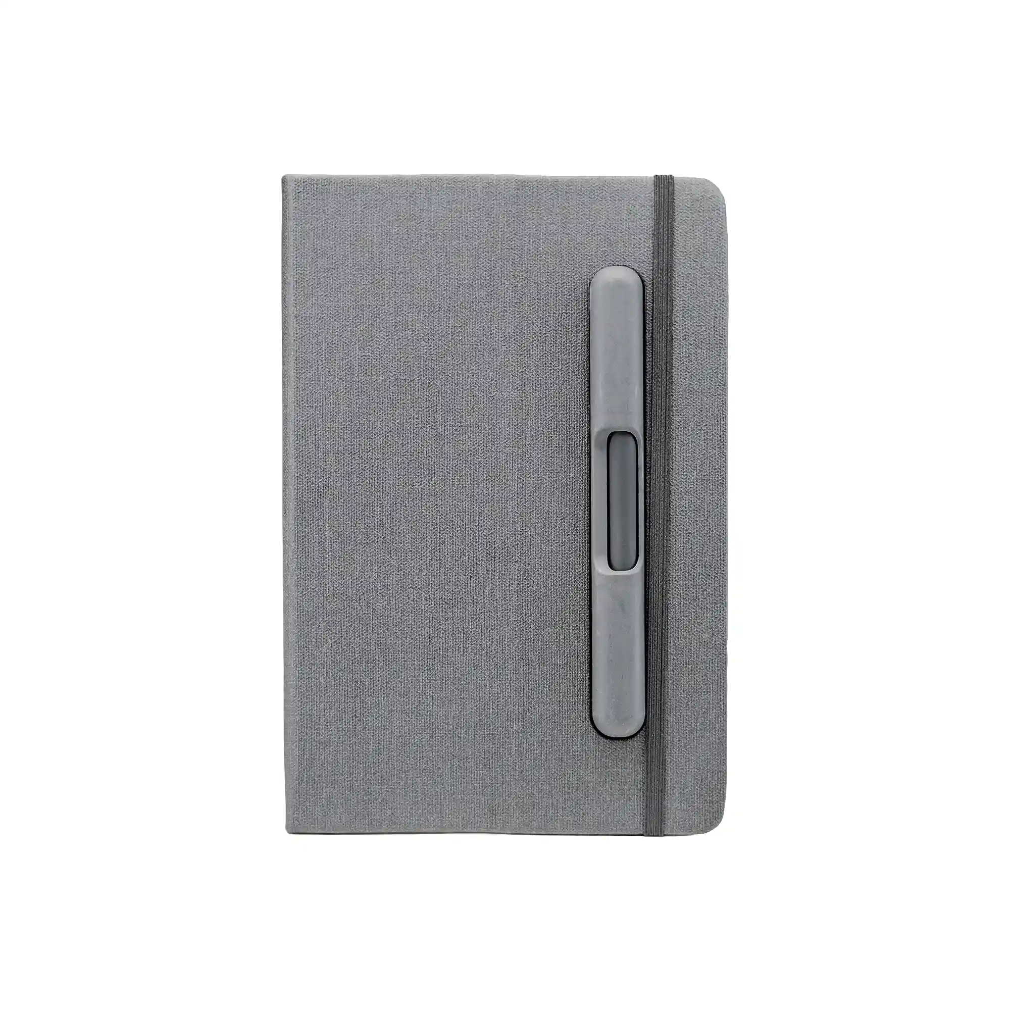 ZENRIX PU + RPET notebook with mobile holder and pen compartment