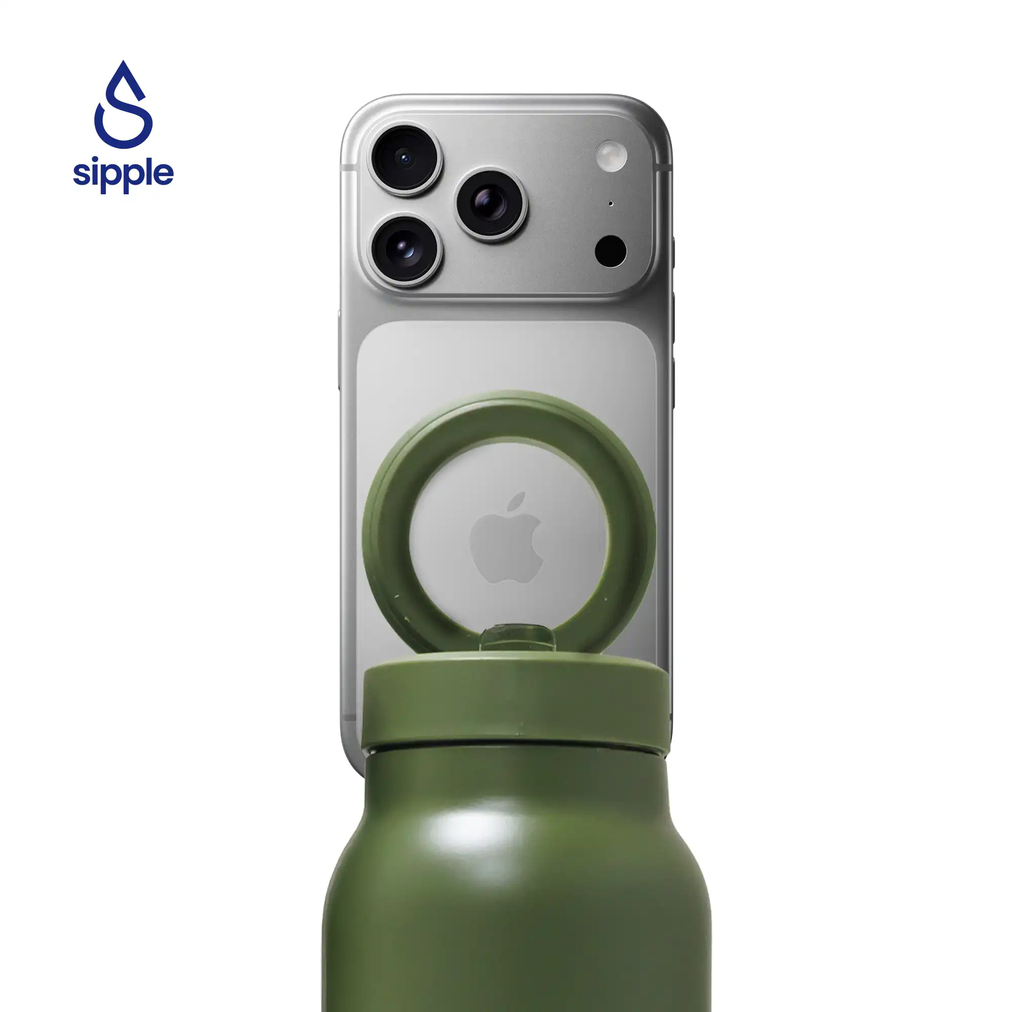 Magnetic insulated water bottle with phone holder in multiple colors