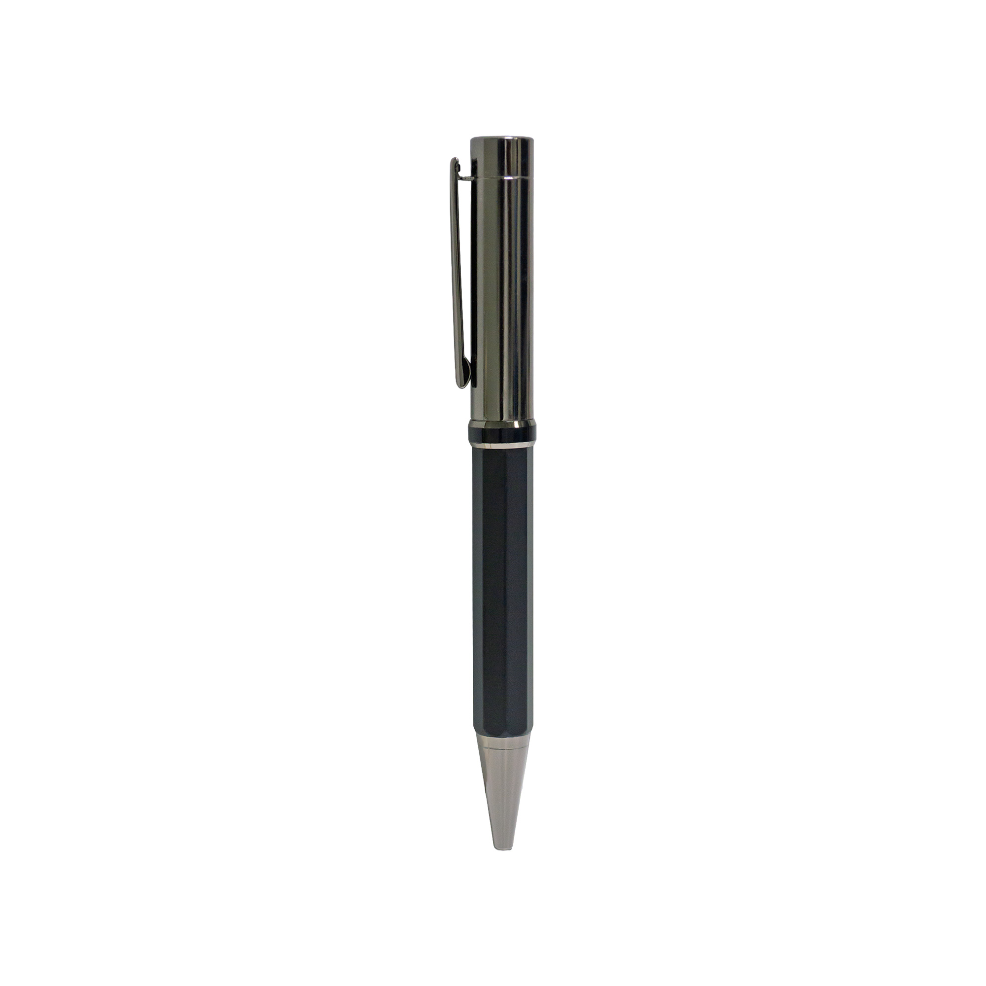 Black metal pen with smooth stylish barrel – 11611BK
