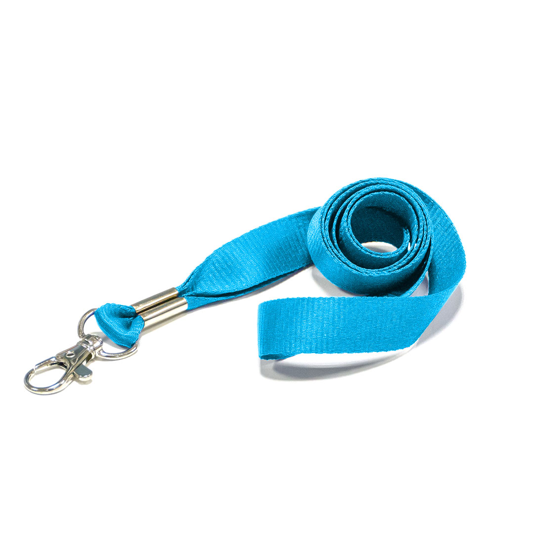 Lanyard with Metal Hook Light Blue