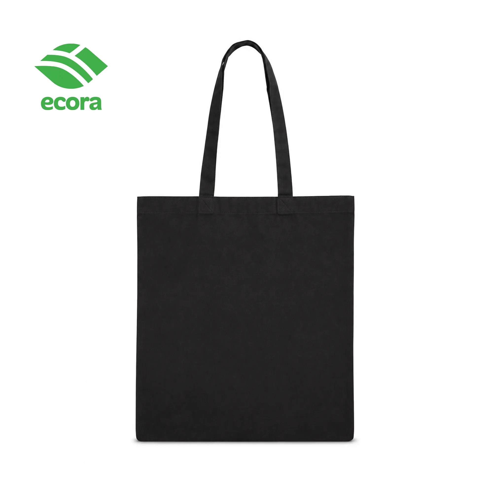 Veiro canvas shopping bag shown open with documents inside to demonstrate capacity