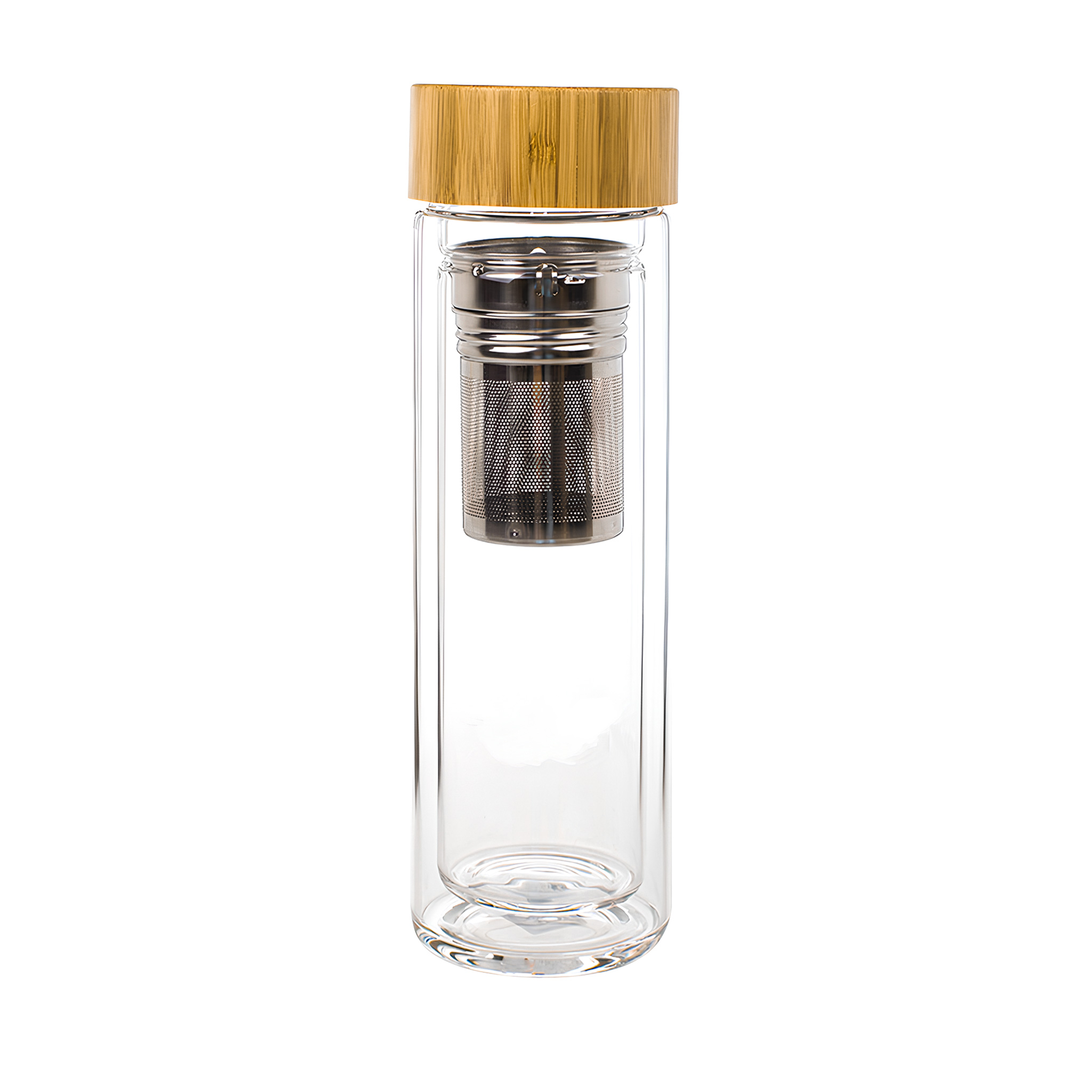 Glass Bottle With Bamboo Lid