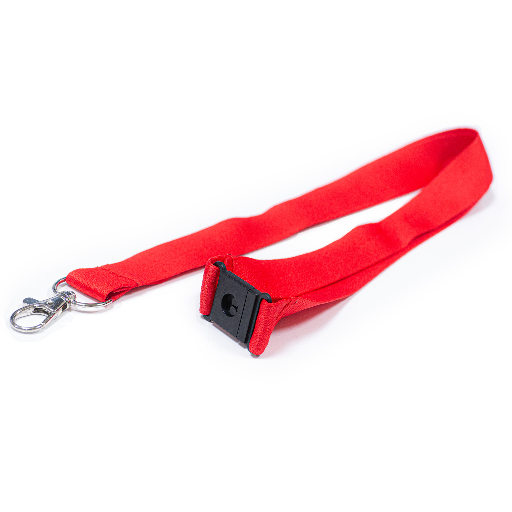 Lanyard with safety Clip and Metal Hook Red