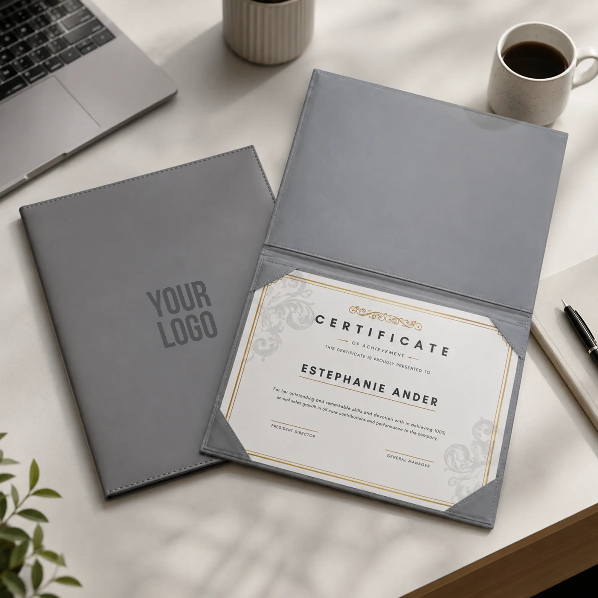 Certificate Holder Gray