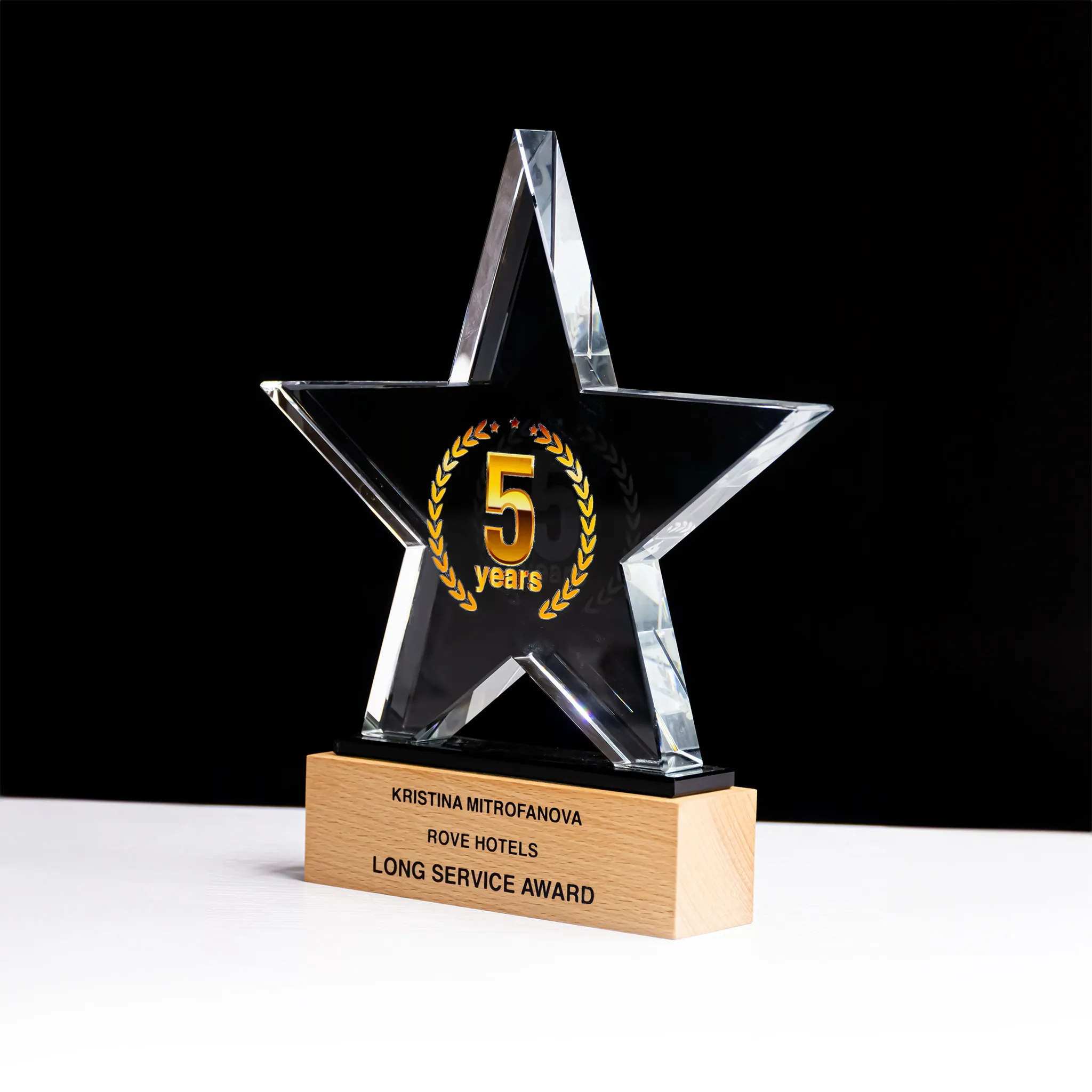 Star Shaped Crystal Award