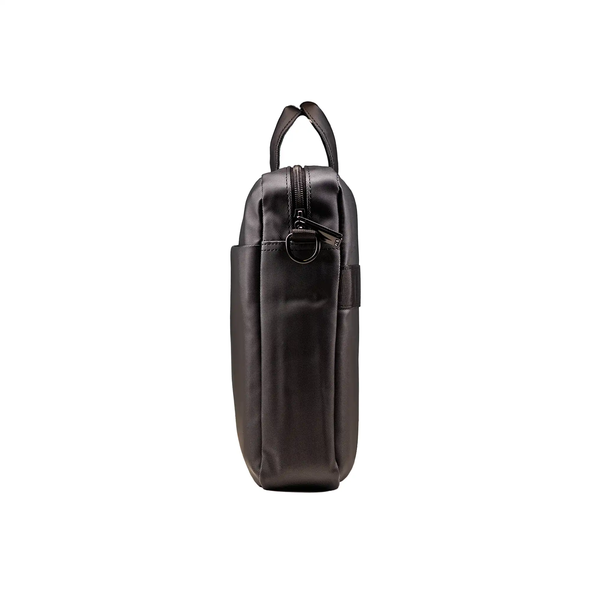 Premium black executive laptop bag with padded protection and luxury business travel design