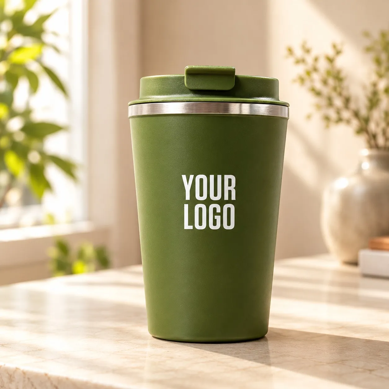 Stainless Steel Thermal Mug Green