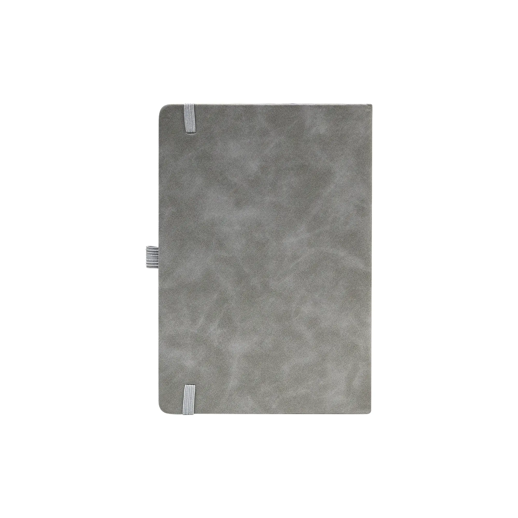 Promotional PU Notebook with Bamboo Finish Gray
