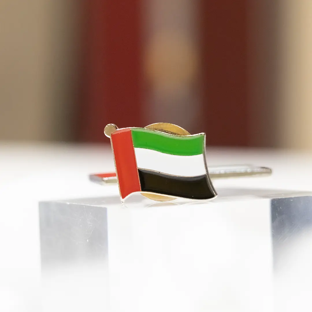 UAE National Day Wavy Flag Badge – 2x2 cm enamel metal pin