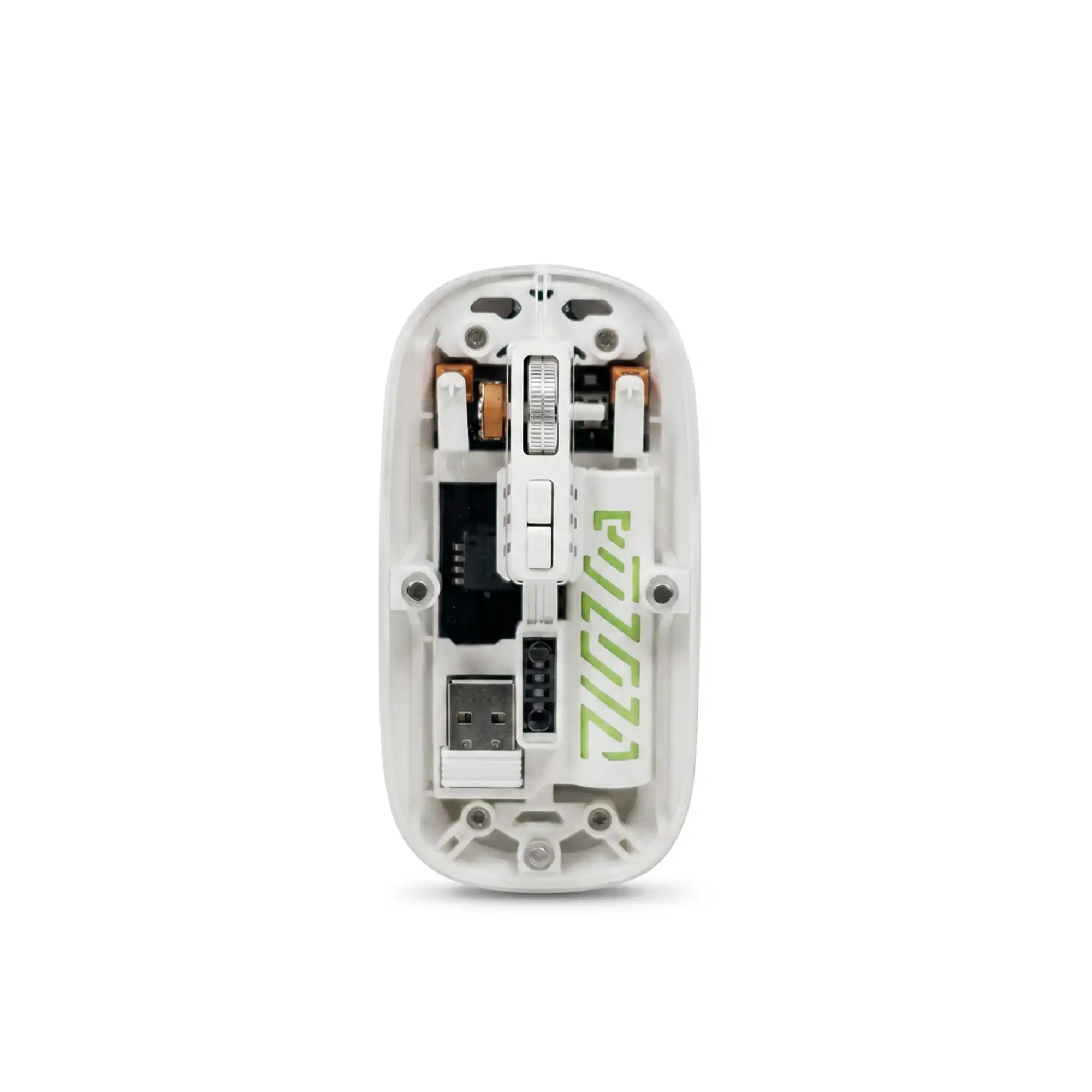 Transparent Wireless Mouse Rechargeable White