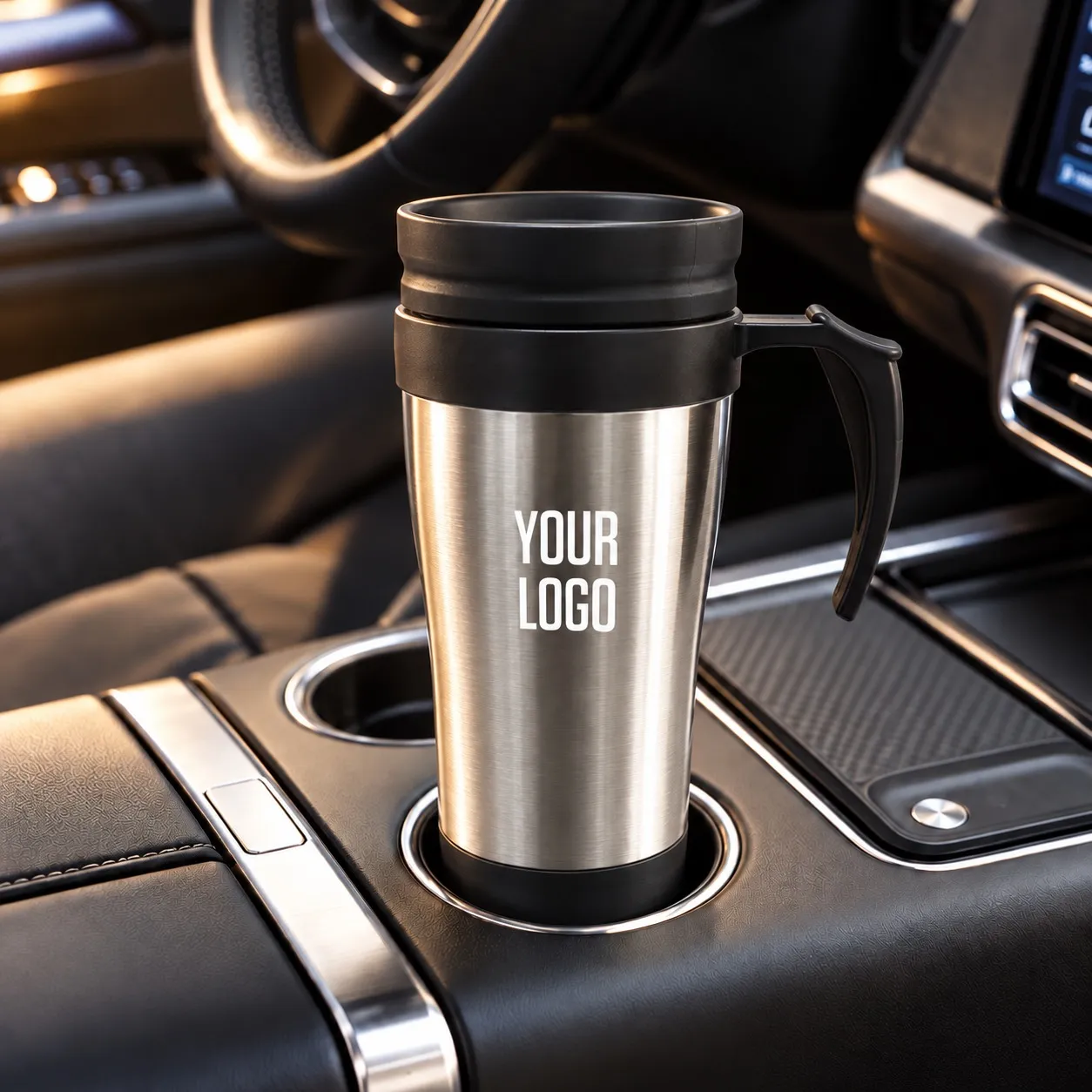 Insulated Car Coffee Mug- Plastic Inside