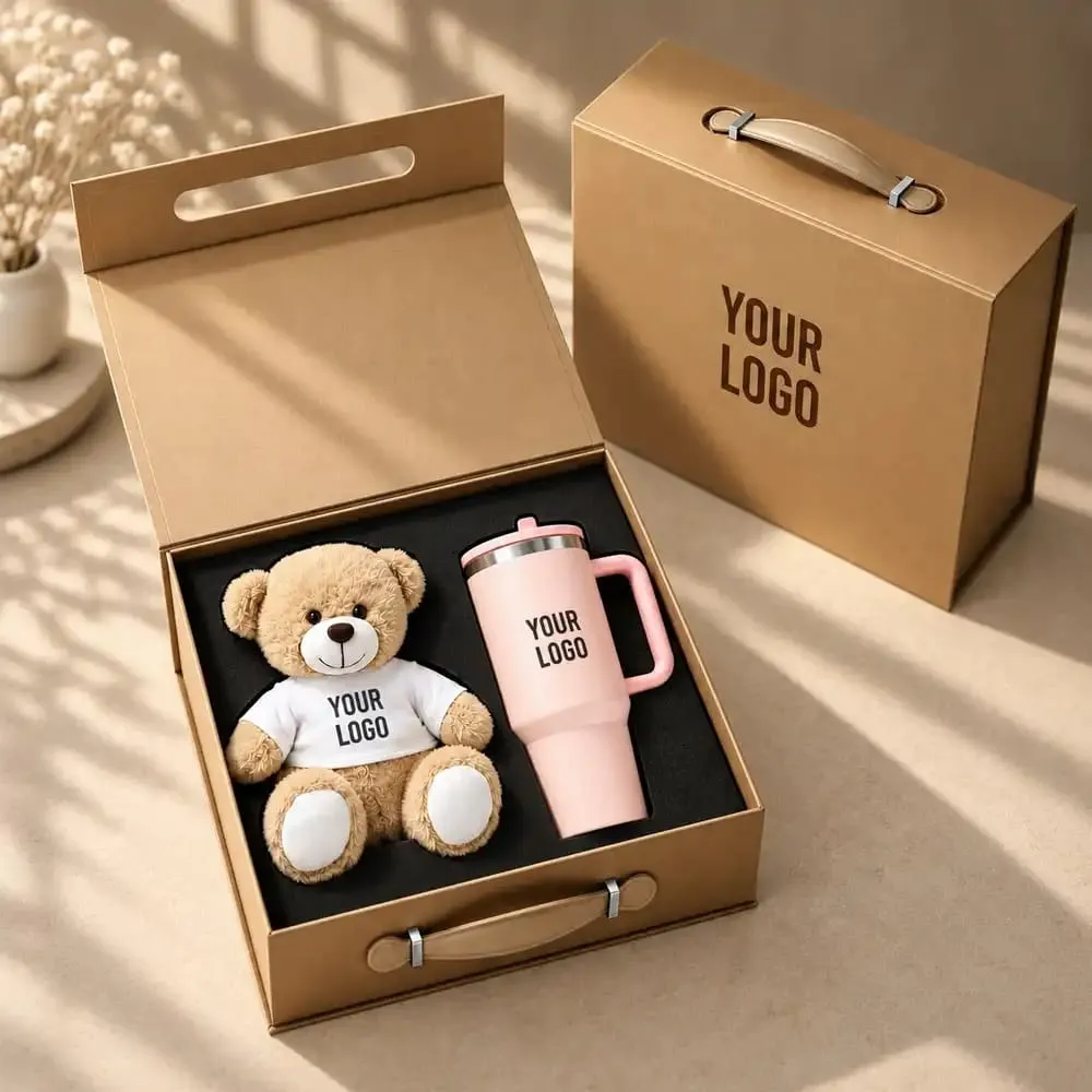 Pink Joy Combo kids gift set teddy bear pink tumbler corporate UAE events