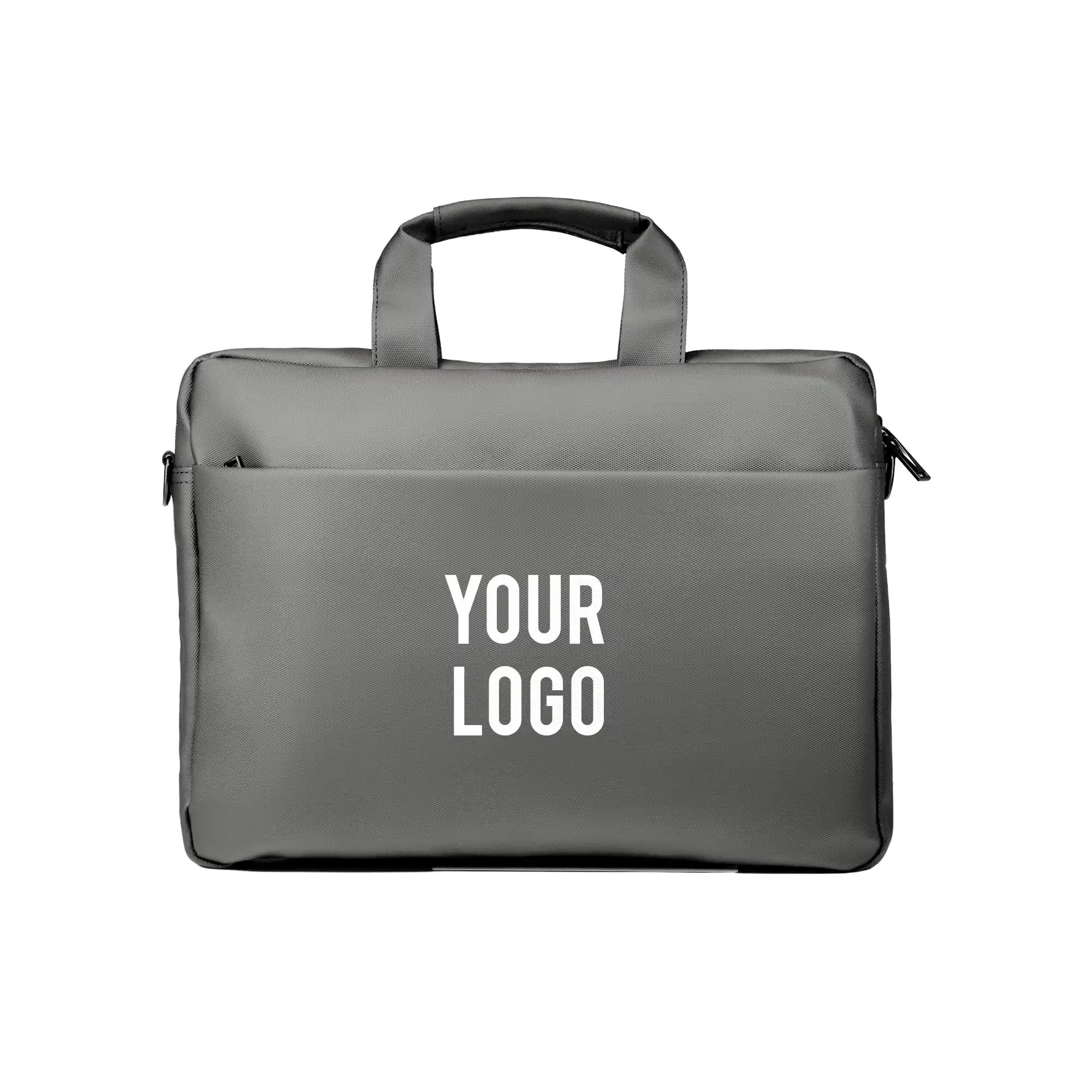 Premium Gray executive laptop bag with padded protection and luxury business travel design