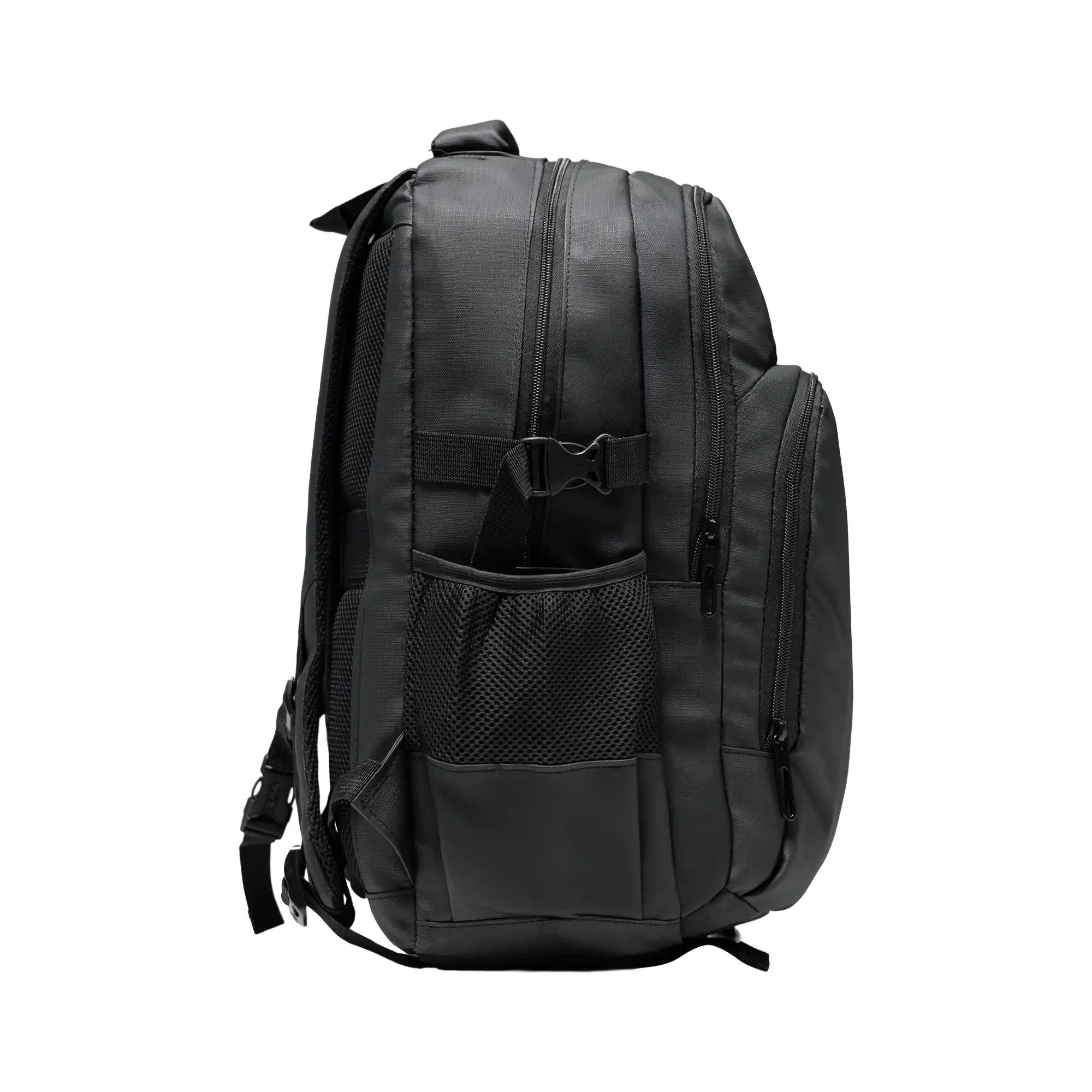 Black laptop backpack with USB charging port and professional design