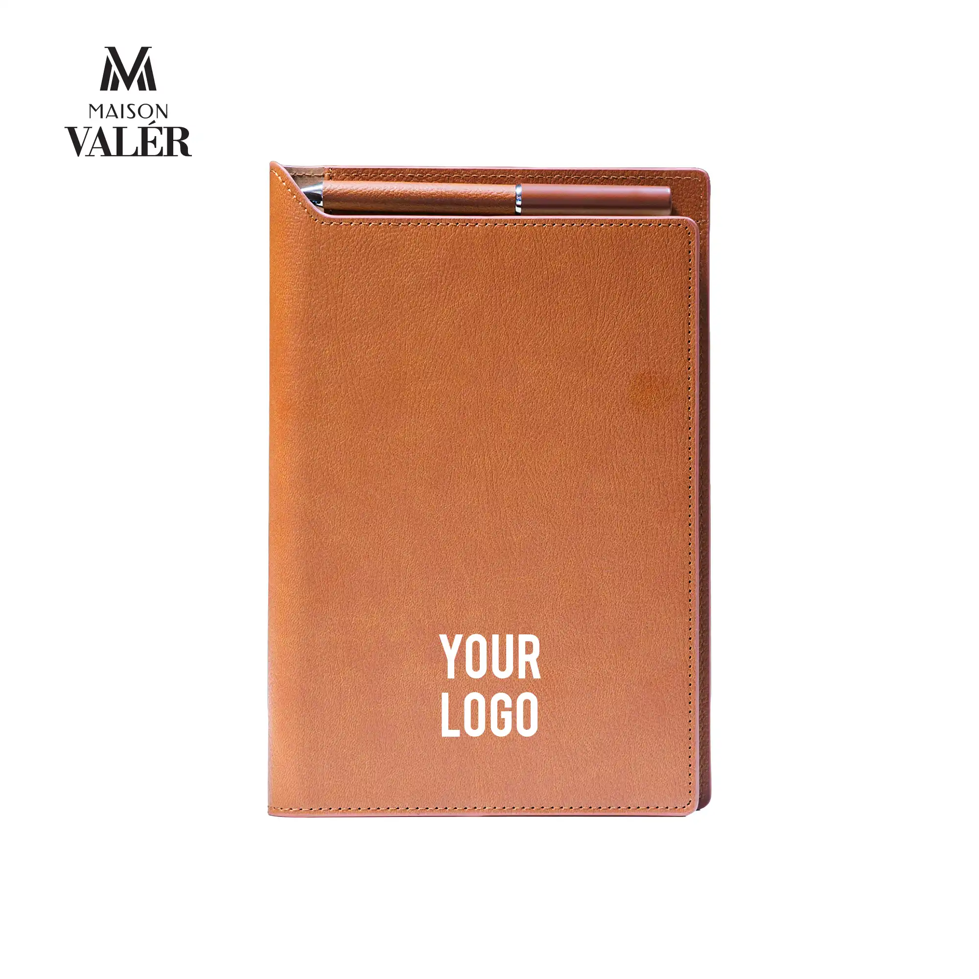 Maison Valer Executive Organizer with Magnetic Pen Holder Brown