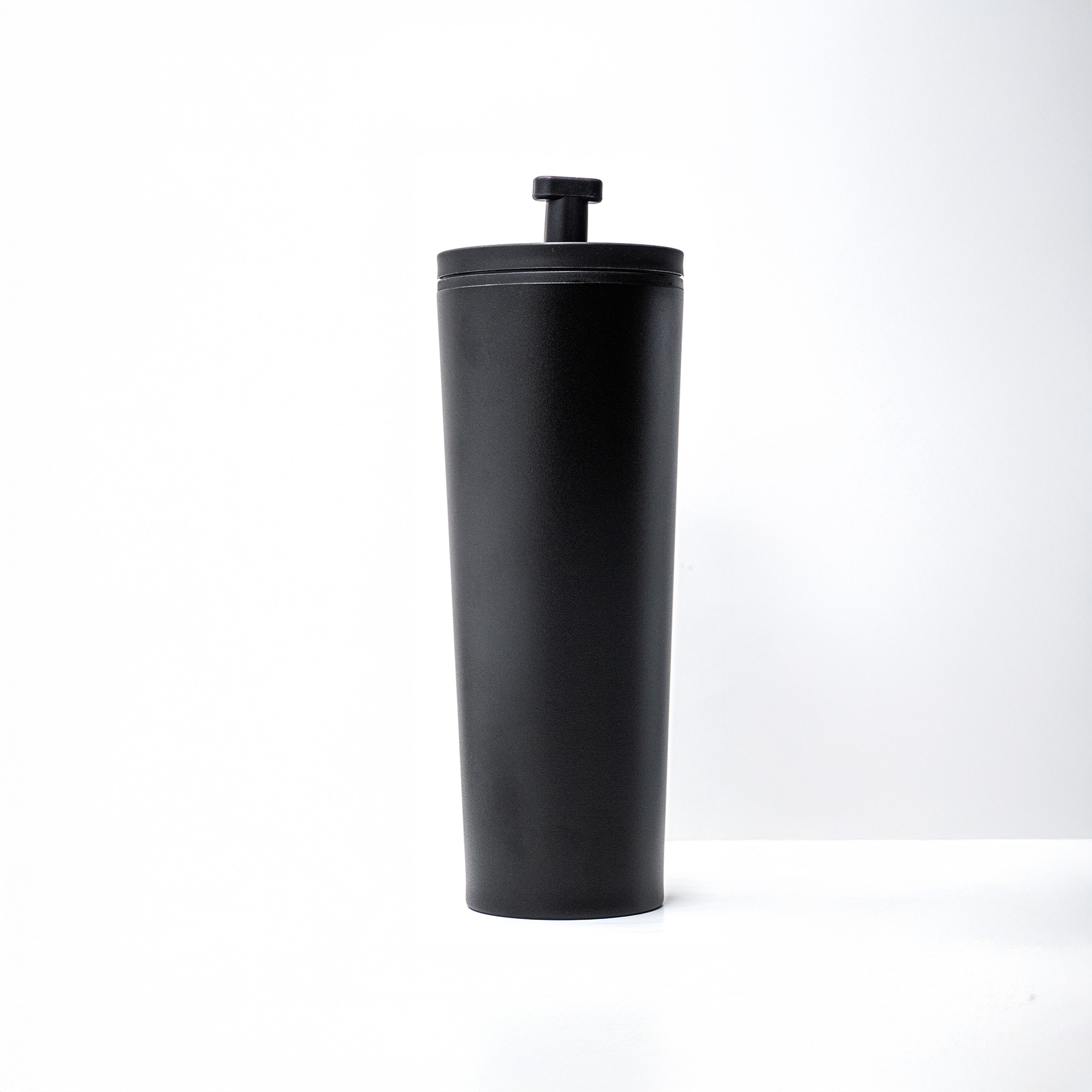 Black Tumbler with Straw – Double Wall