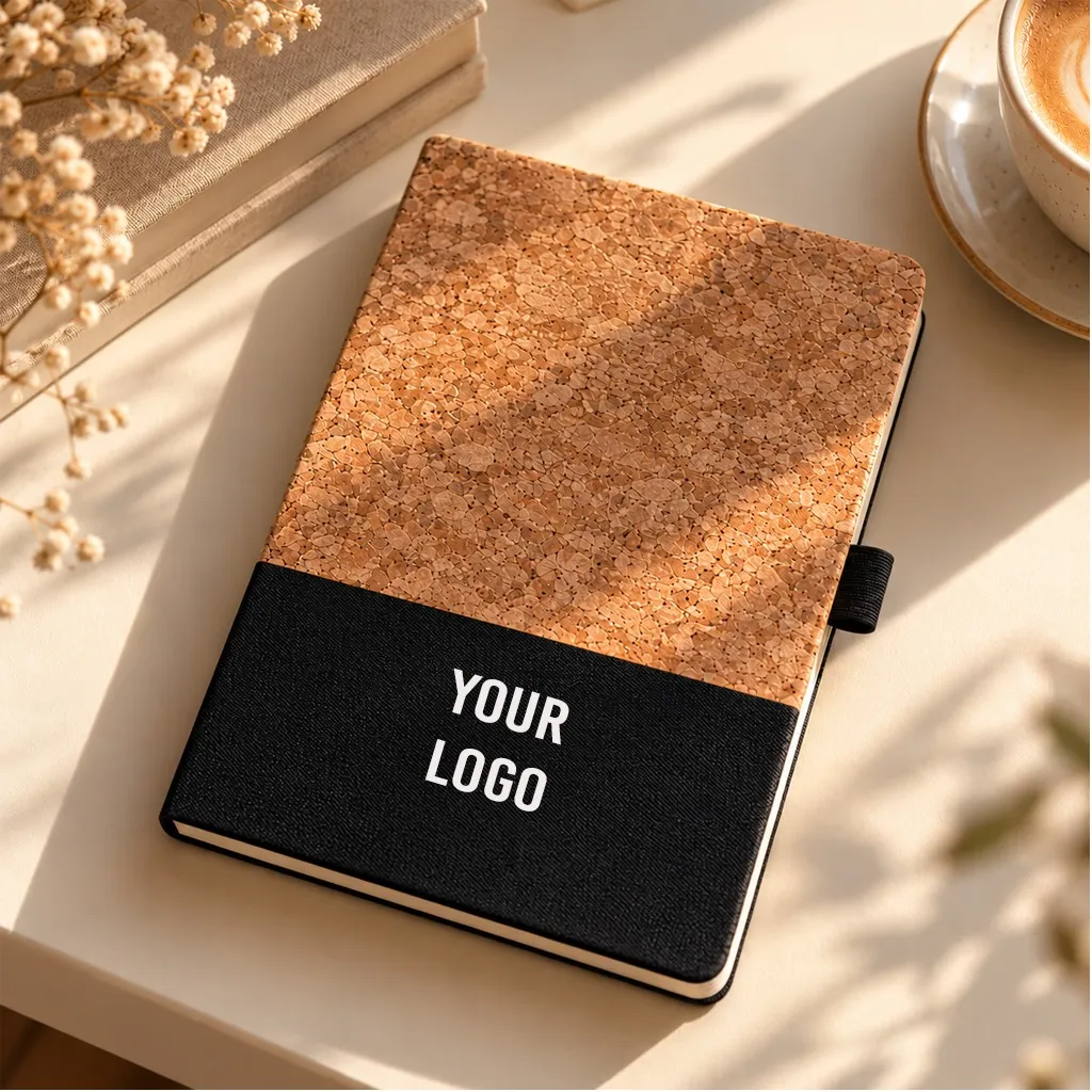 Cork cover Notebook Black