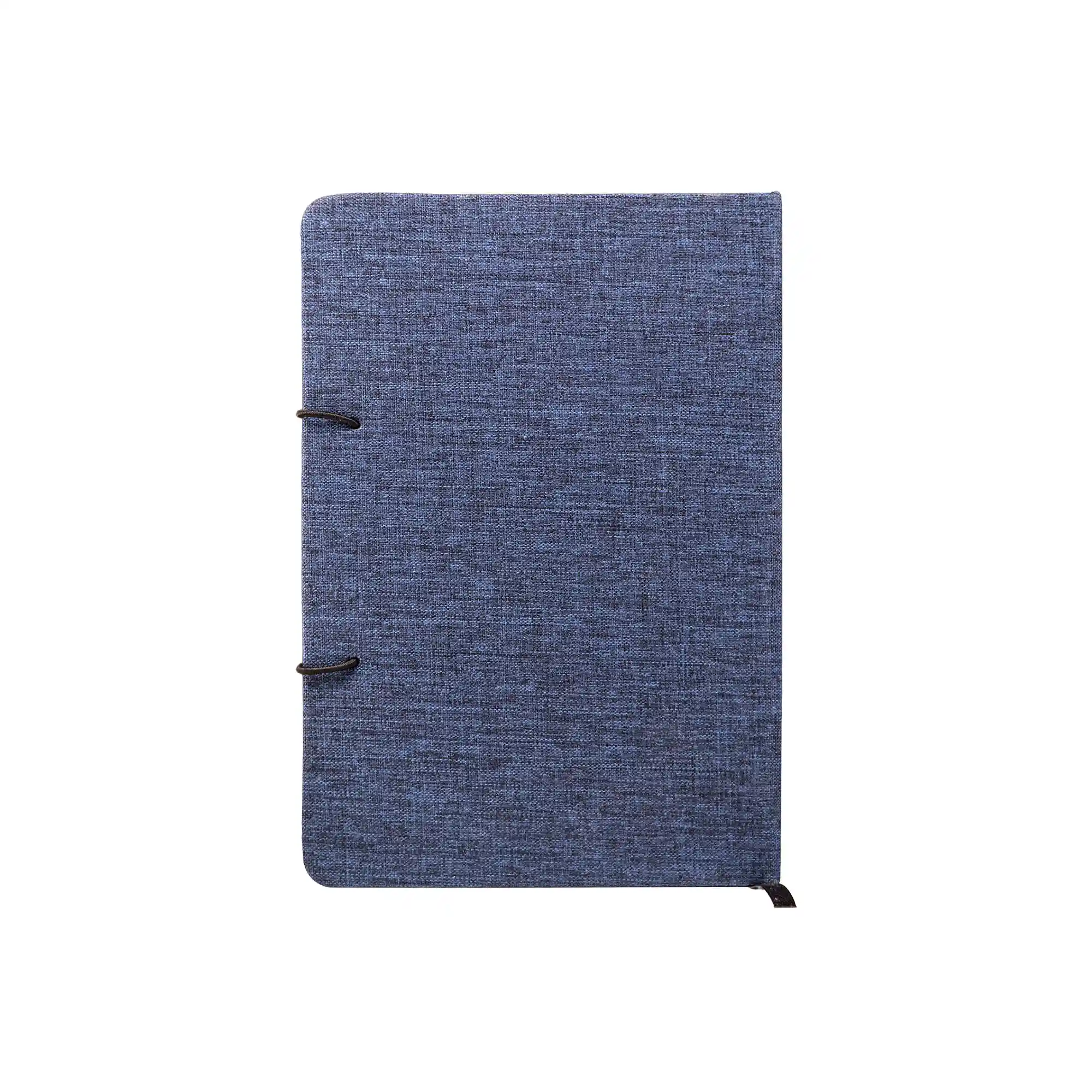 RPET + Bamboo Button Notebook – Dual-Tone Executive Journal Blue