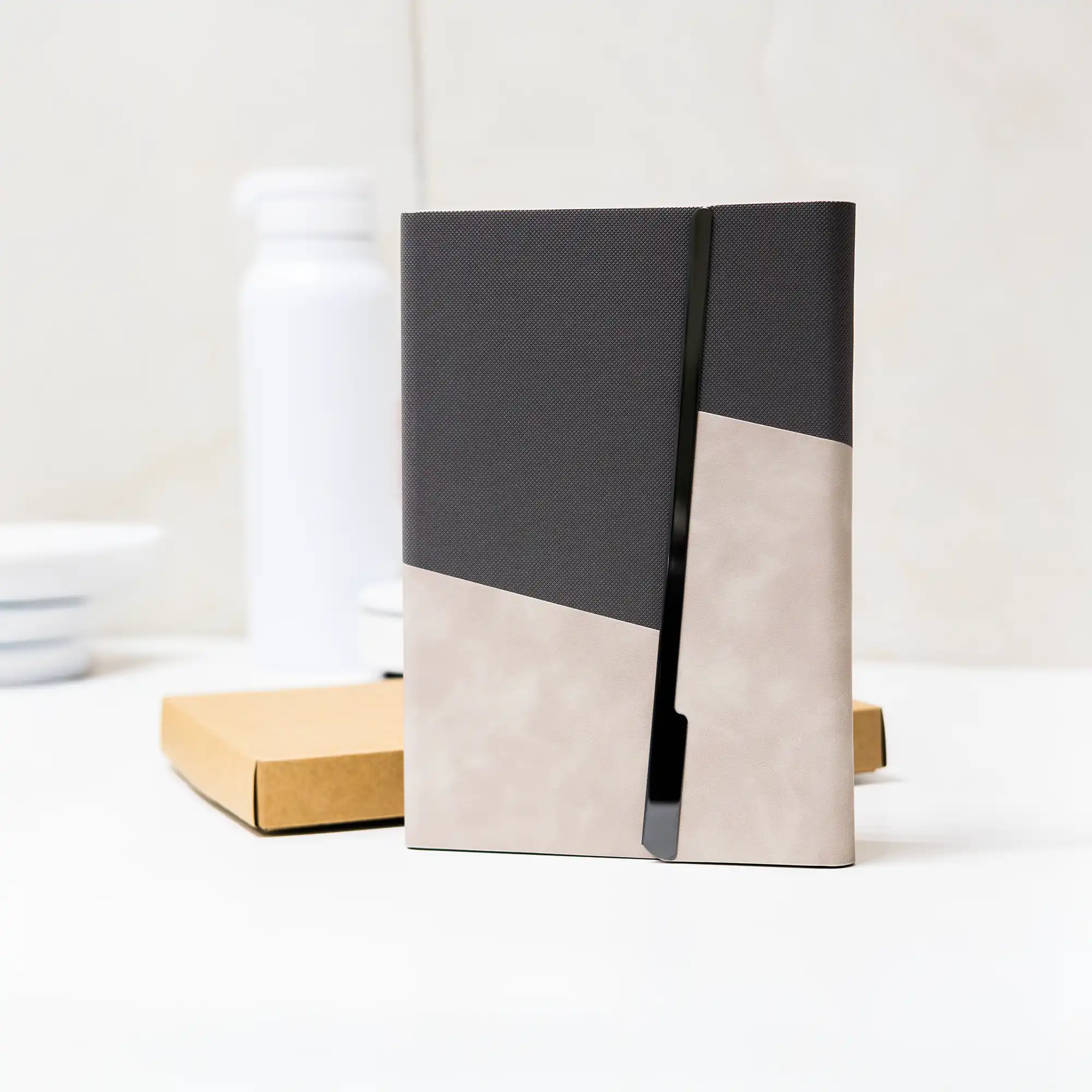 A5 PU notebook with metal foldable closure for corporate gifting