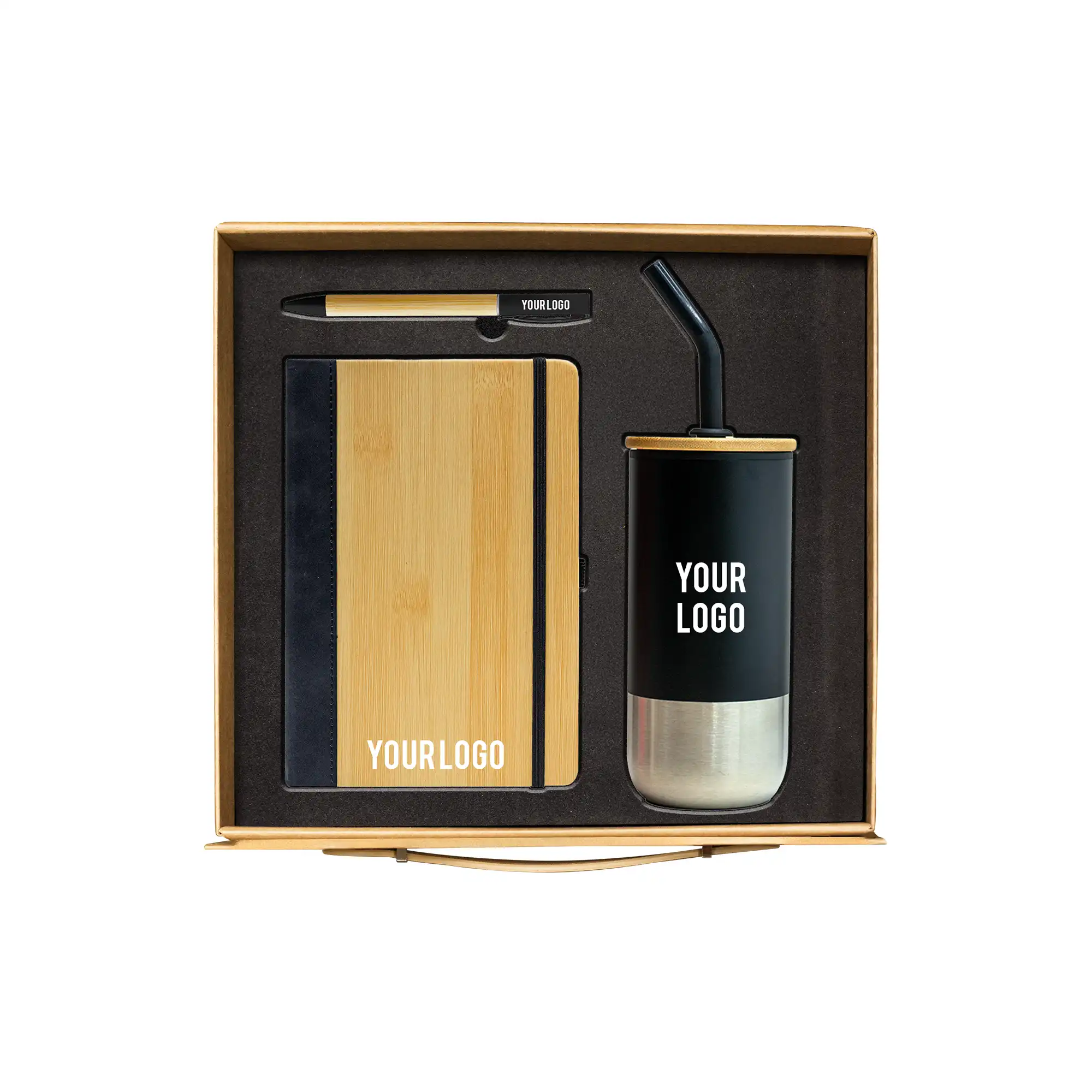 Bambra Executive Trio eco corporate gift set bamboo notebook tumbler UAE
