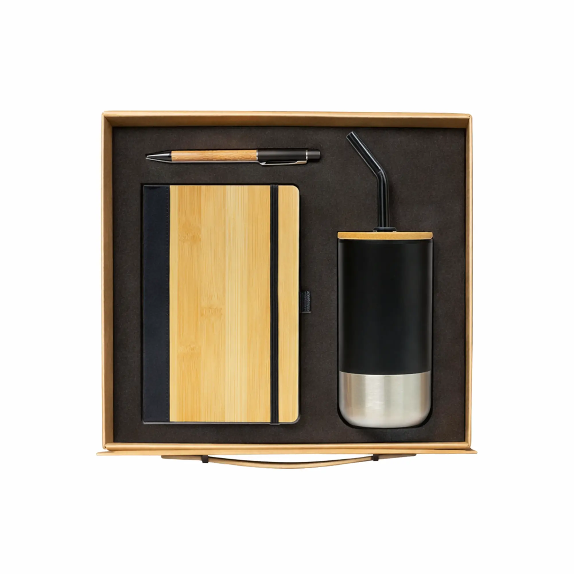 Bambra Executive Trio eco corporate gift set bamboo notebook tumbler UAE