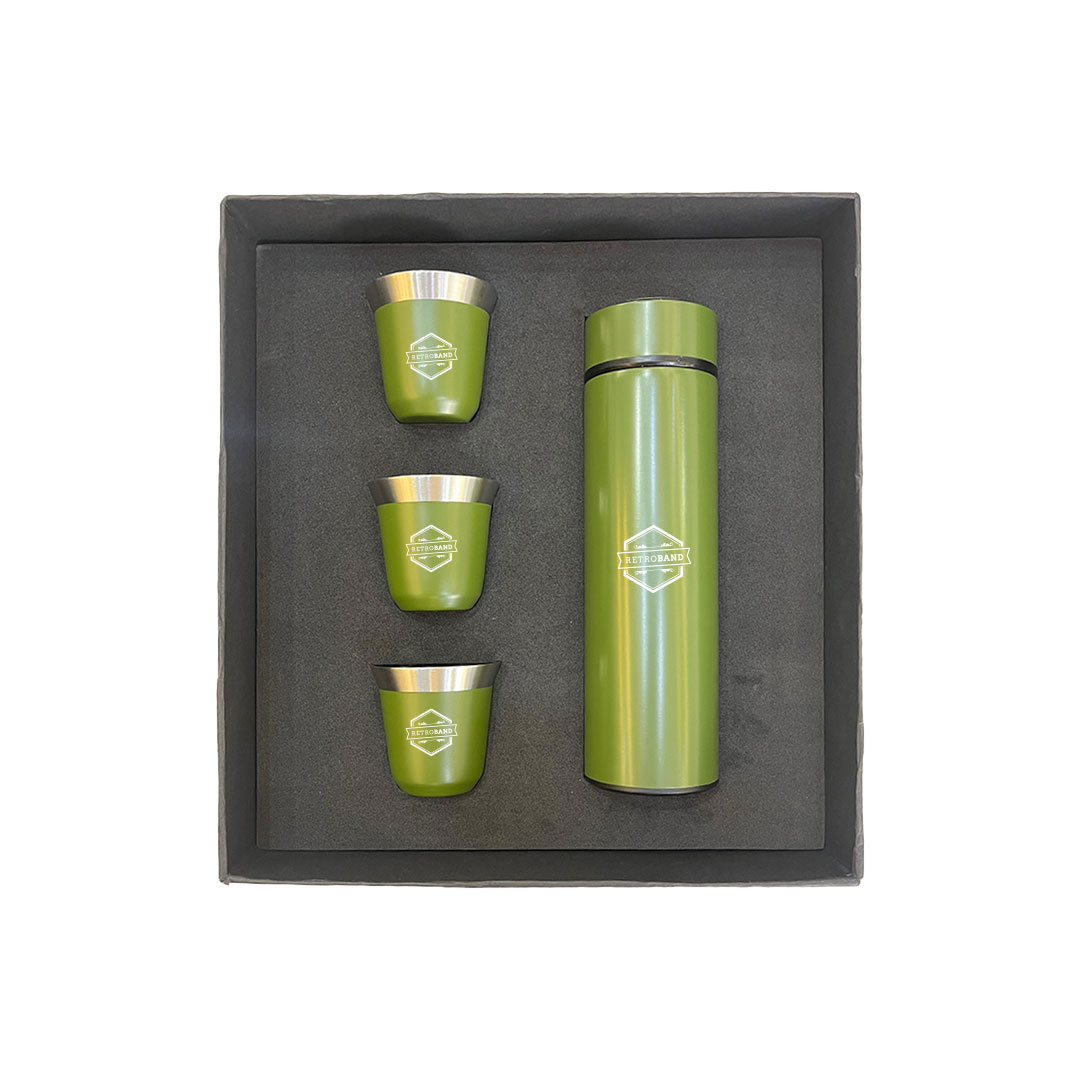 Promotional Gift set with Insulated Bottle and espresso cup