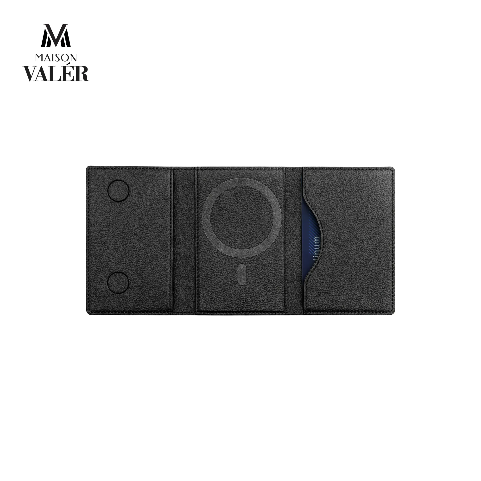 The Minimalist leather MagSafe card holder phone wallet custom logo corporate gift UAE