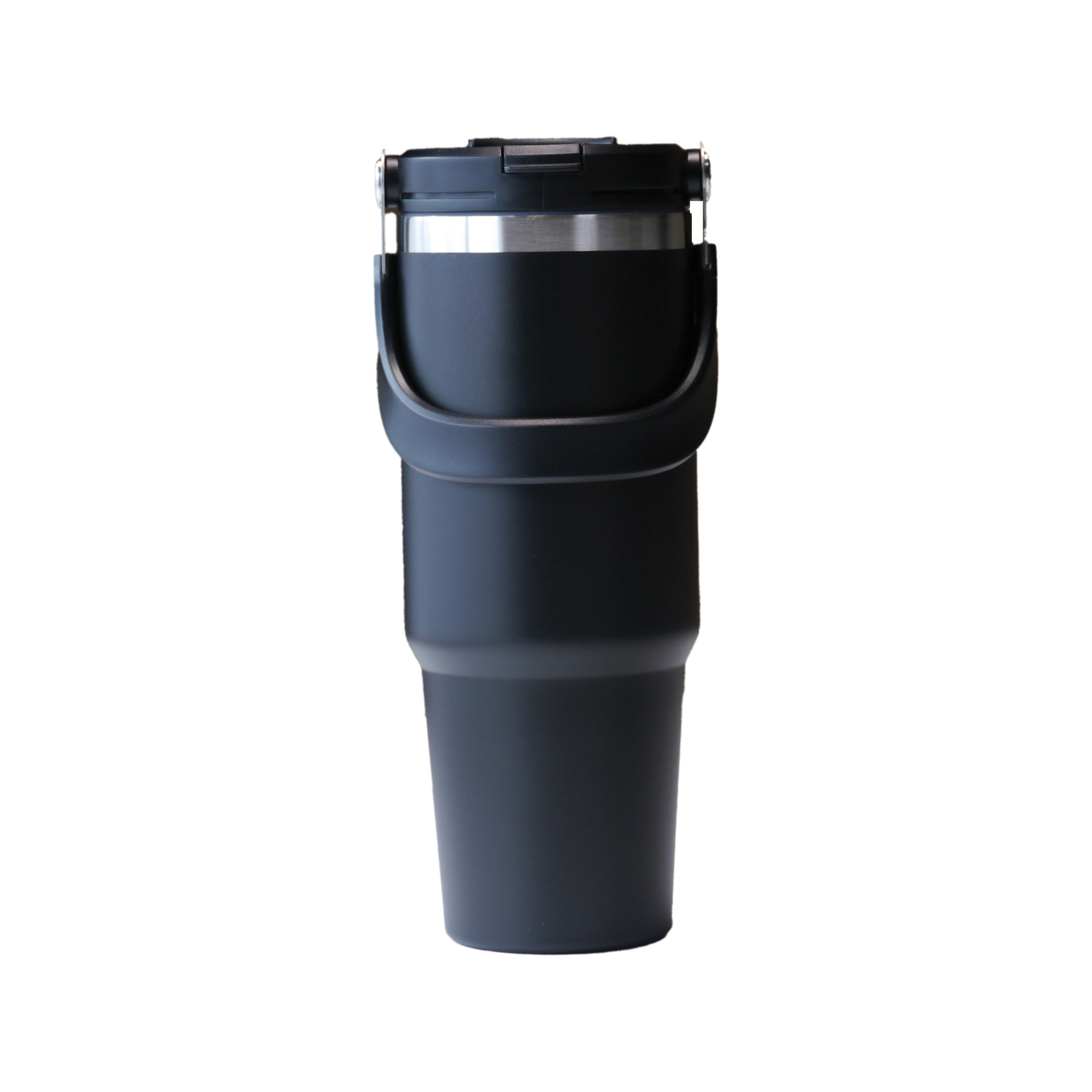 Tumbler with Handle and Sipper Black