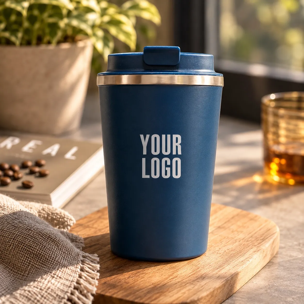 Stainless Steel Thermal Mug Blue