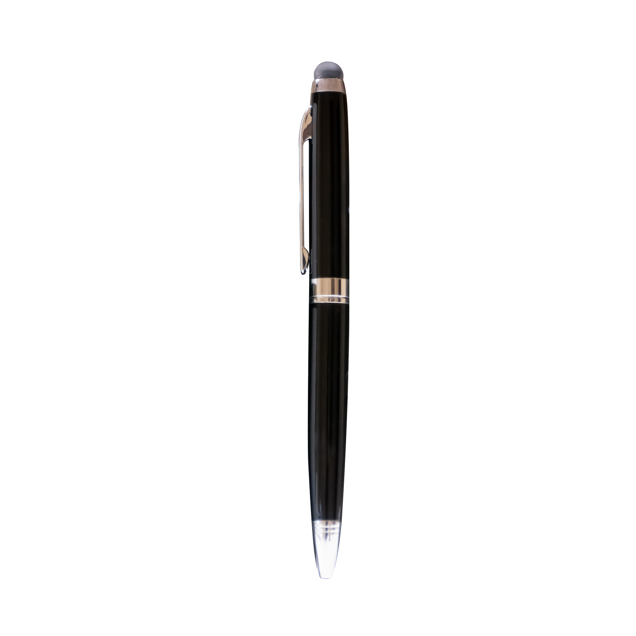 Metal Pen With Ring And Stylus Black