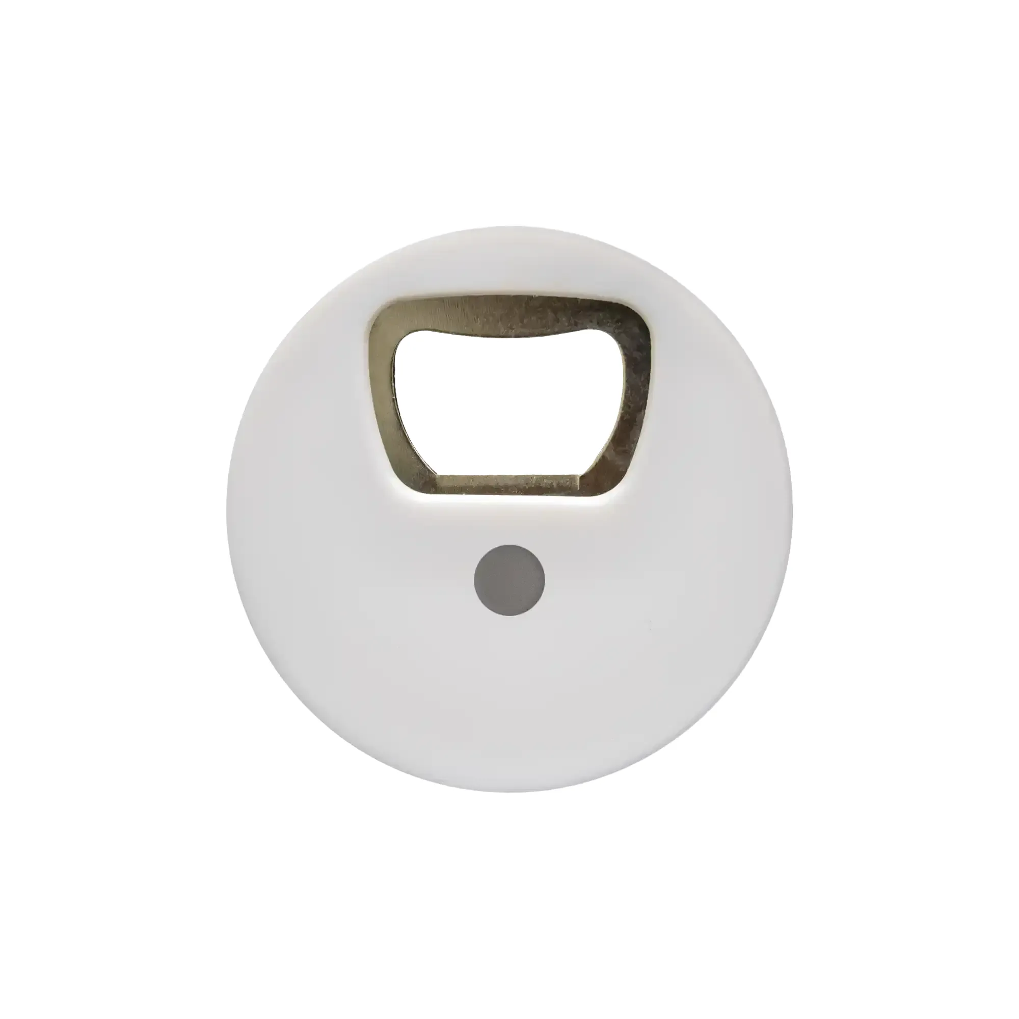 Football shaped bottle opener – 11425 with fridge magnet and customizable white surface