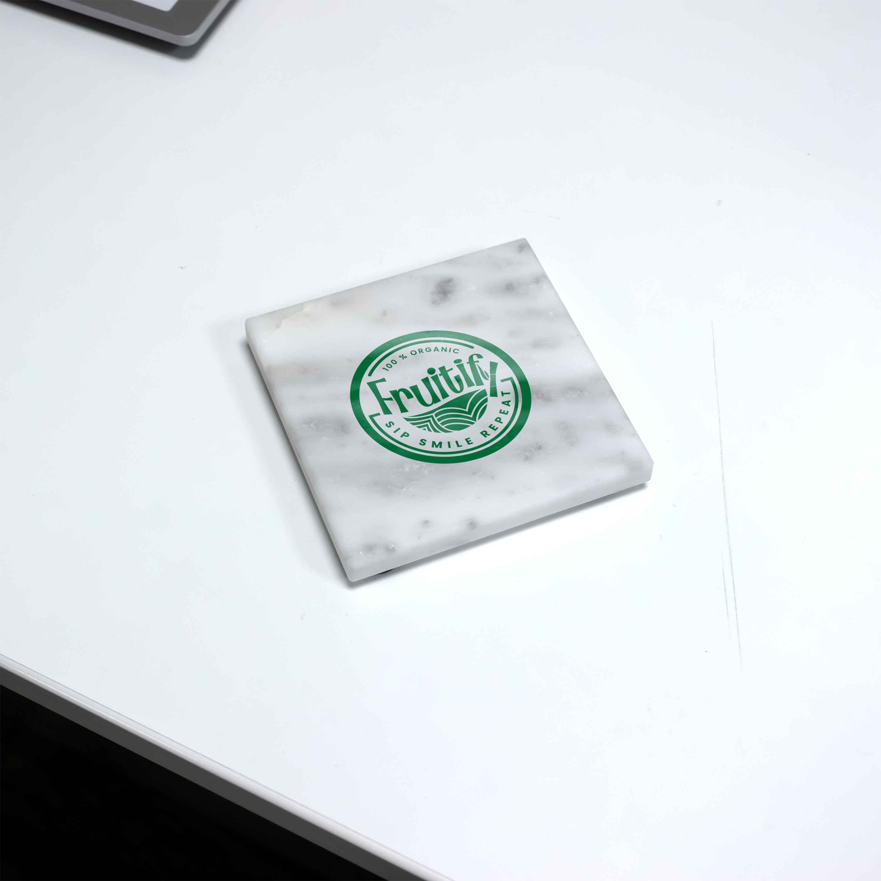 White Marble Square Coaster