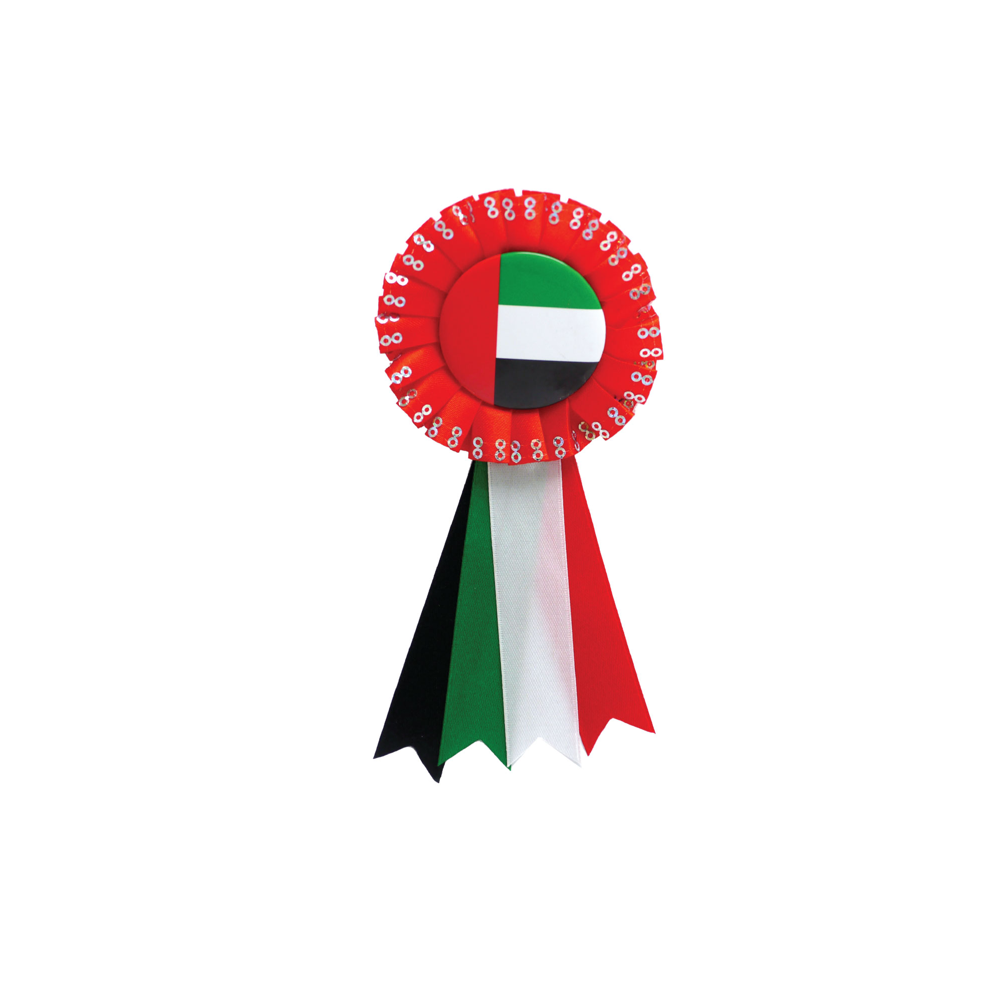 Round National Day Badge With Pin