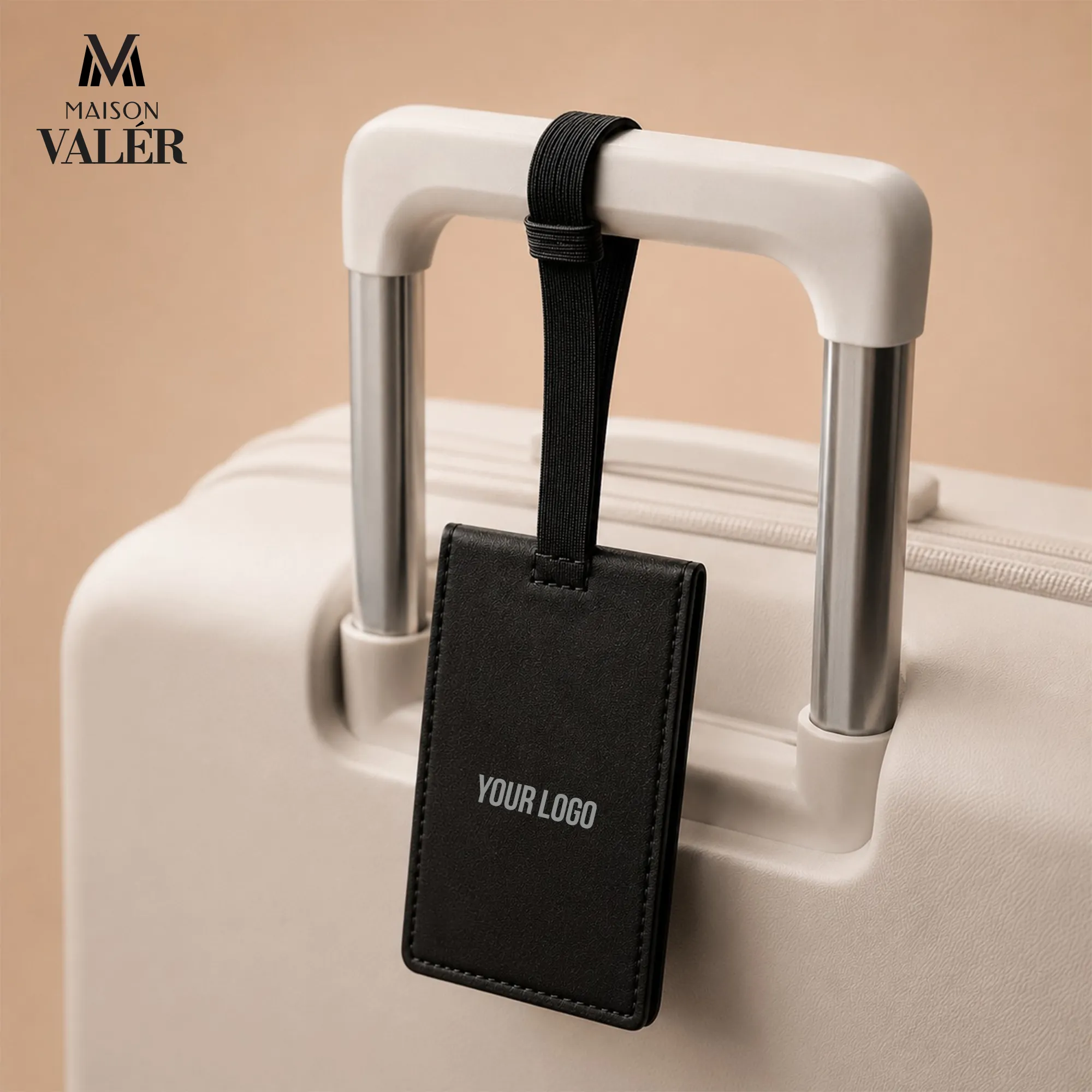 The Identifier premium leather luggage tag custom logo corporate travel gift UAE