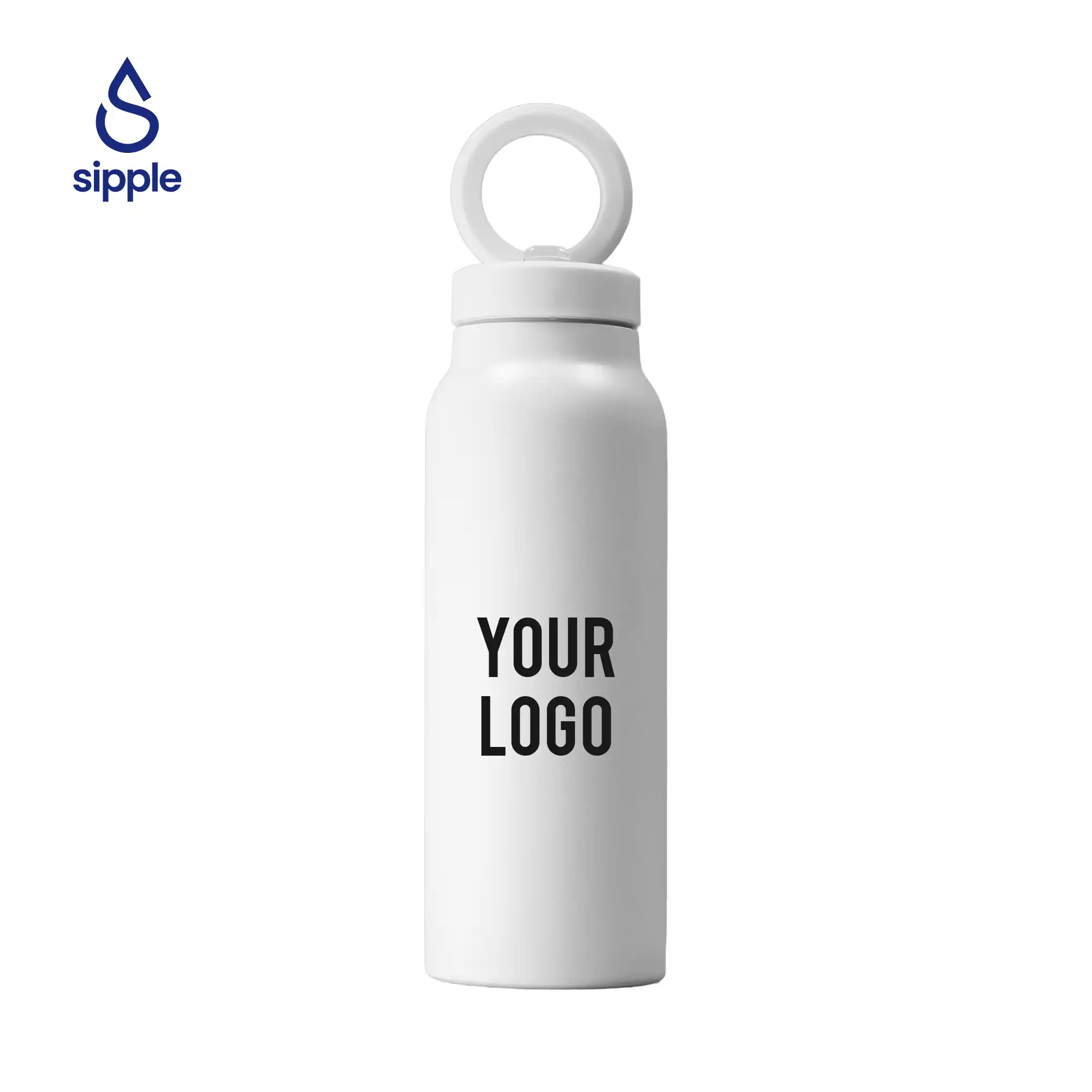 Magnetic insulated water bottle with phone holder in multiple colors