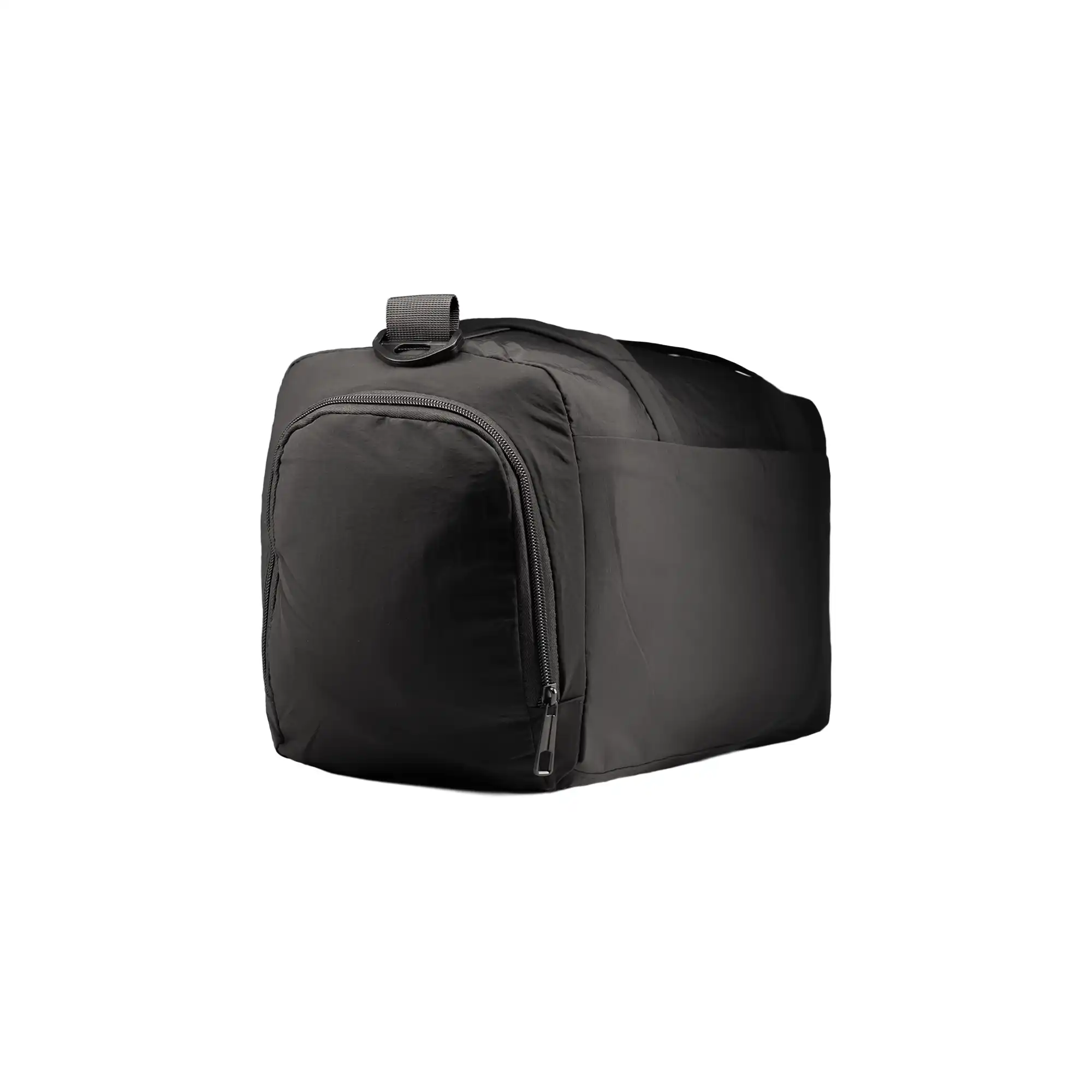 Black executive duffle bag with shoulder strap and spacious compartments for travel