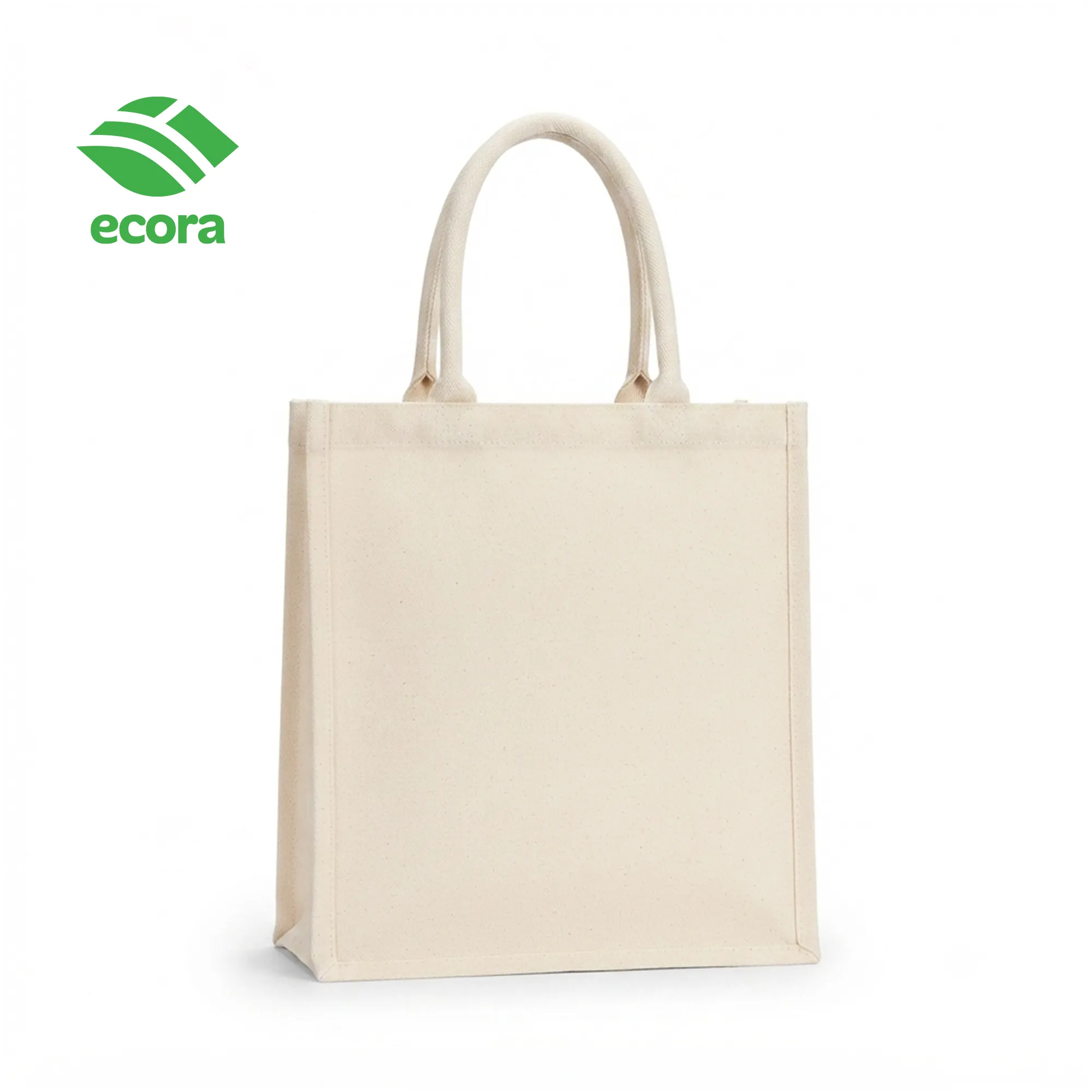 Front print area on the Ethorix laminated canvas tote, 15 x 15 cm, screen printing or DTF