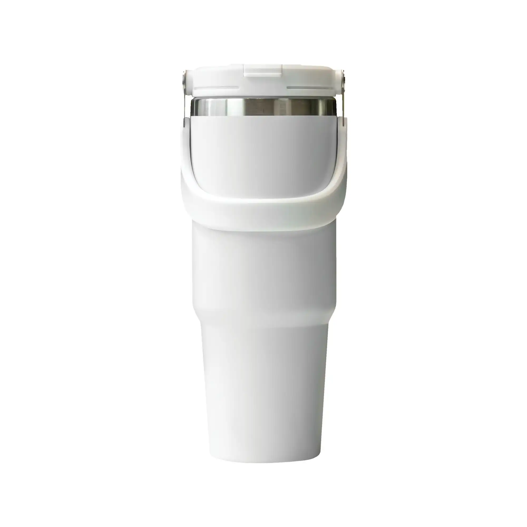 Tumbler with Handle and Sipper White