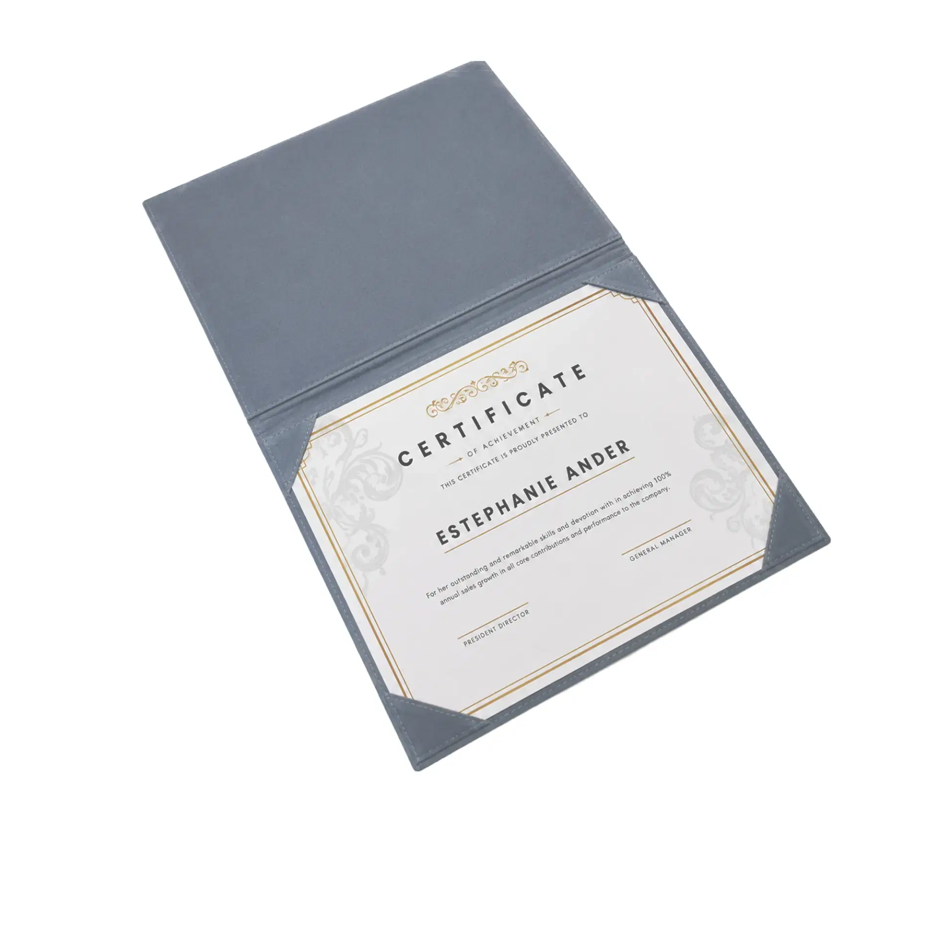 Certificate Holder Gray