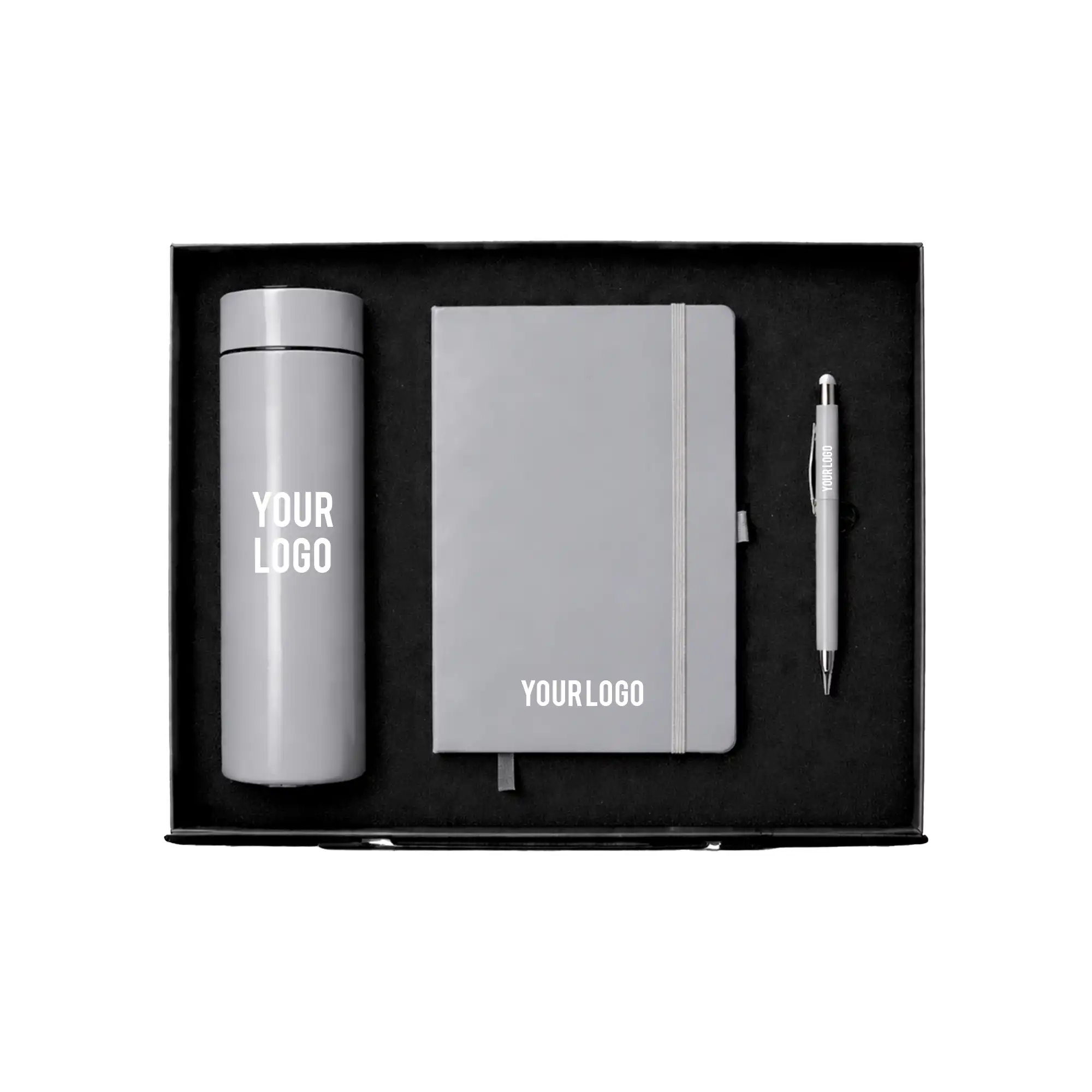 Classic corporate gift set notebook pen insulated bottle UAE events