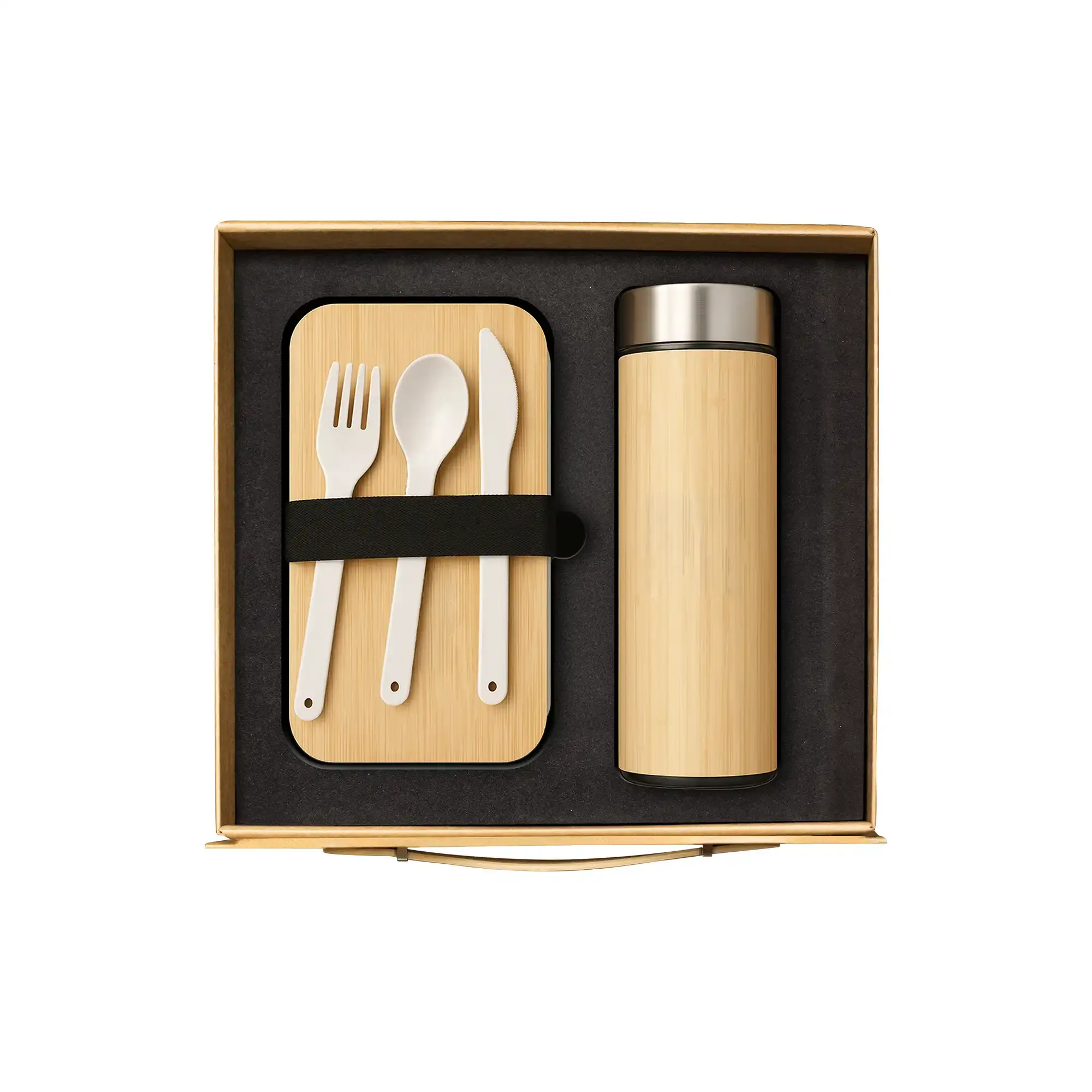 EcoBento Duo wheat straw lunchbox bamboo thermos corporate gift set UAE