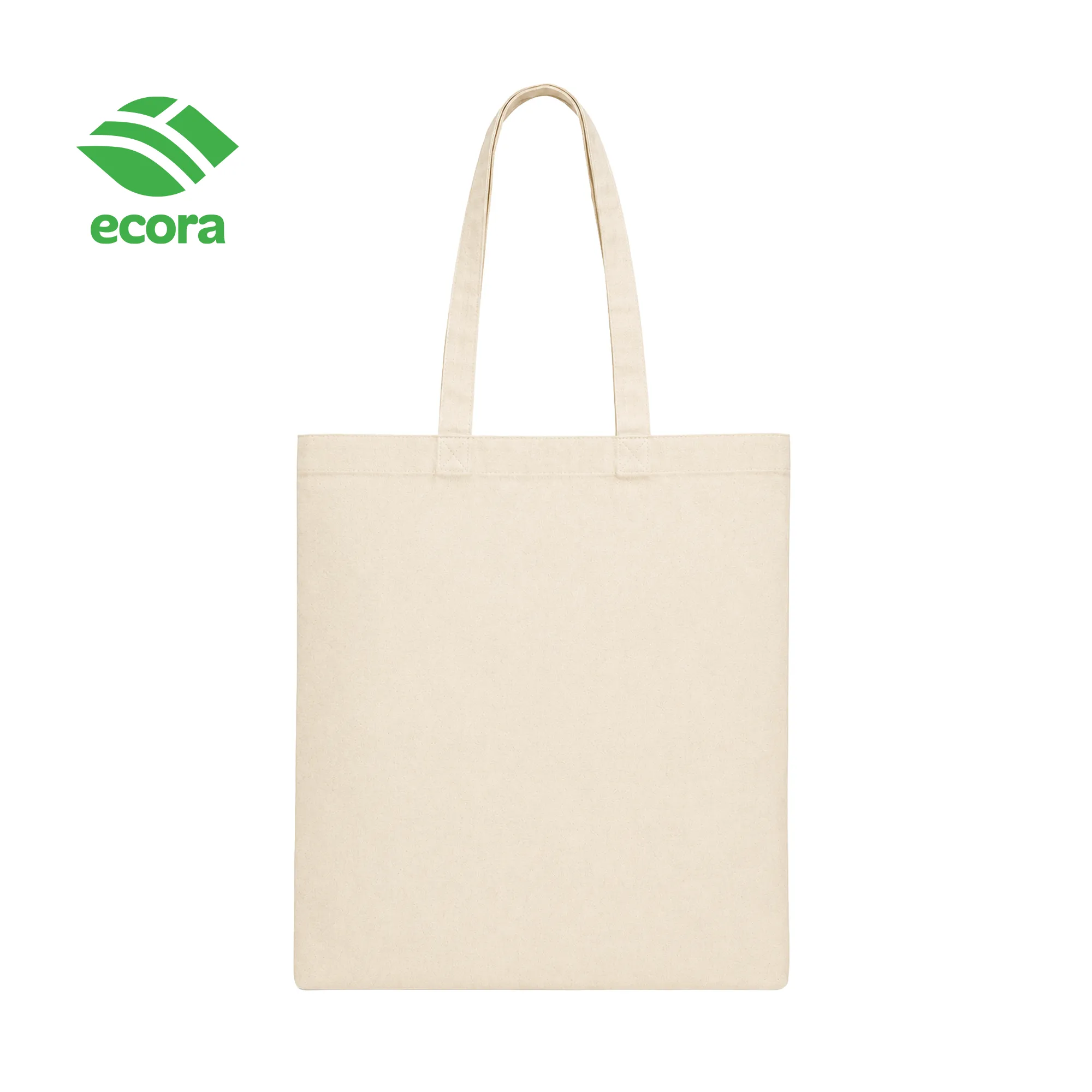 The 8 cm gusset on the Veiro canvas shopping bag shown from the side
