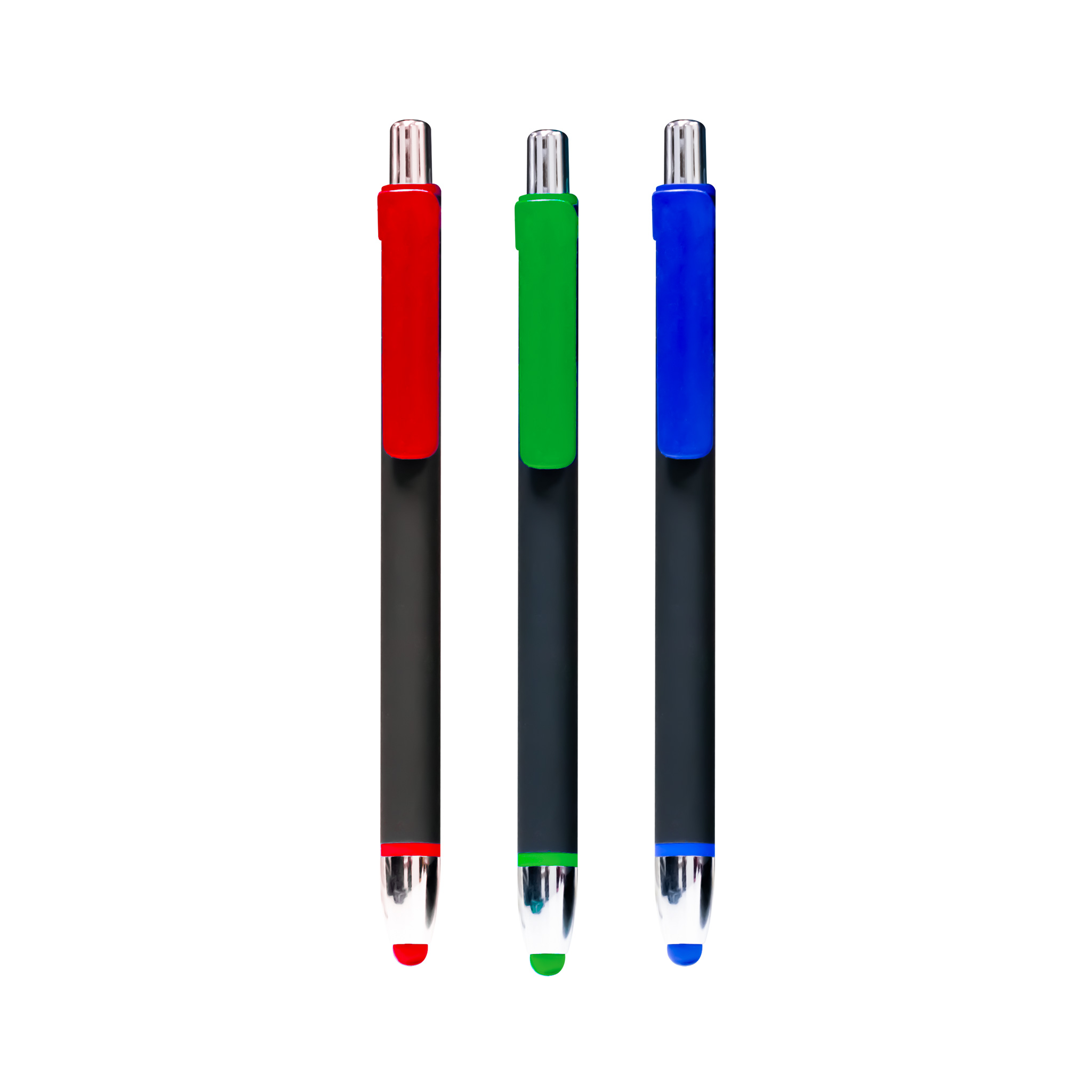Black Metal Pen With Color Stylus And Clip Blue
