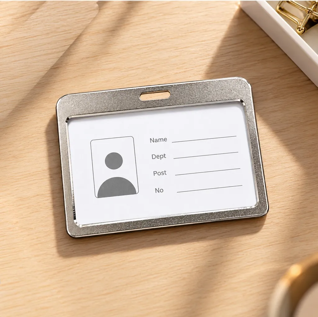 Aluminum ID Card Holder Horizontal