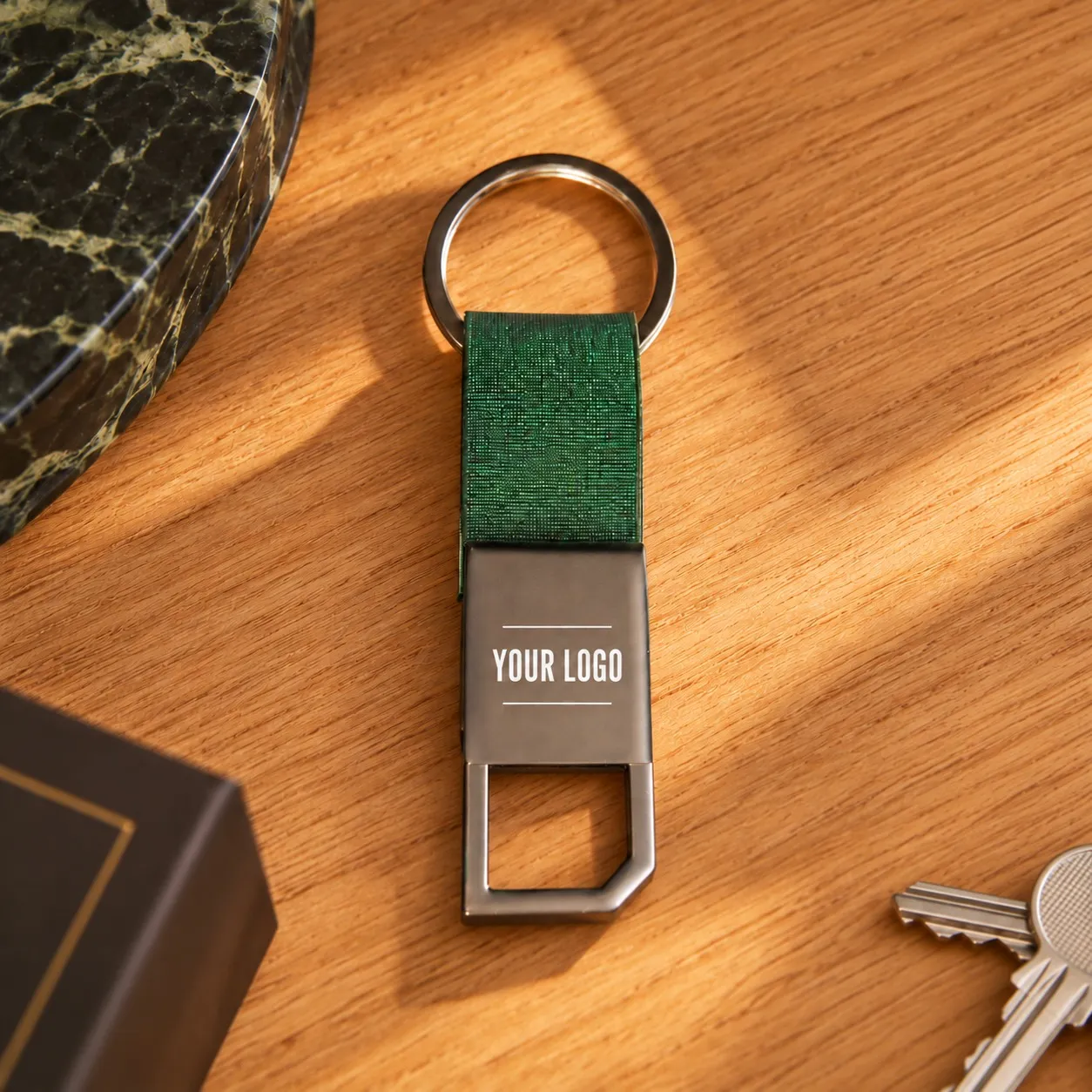 RPET Keychain Green