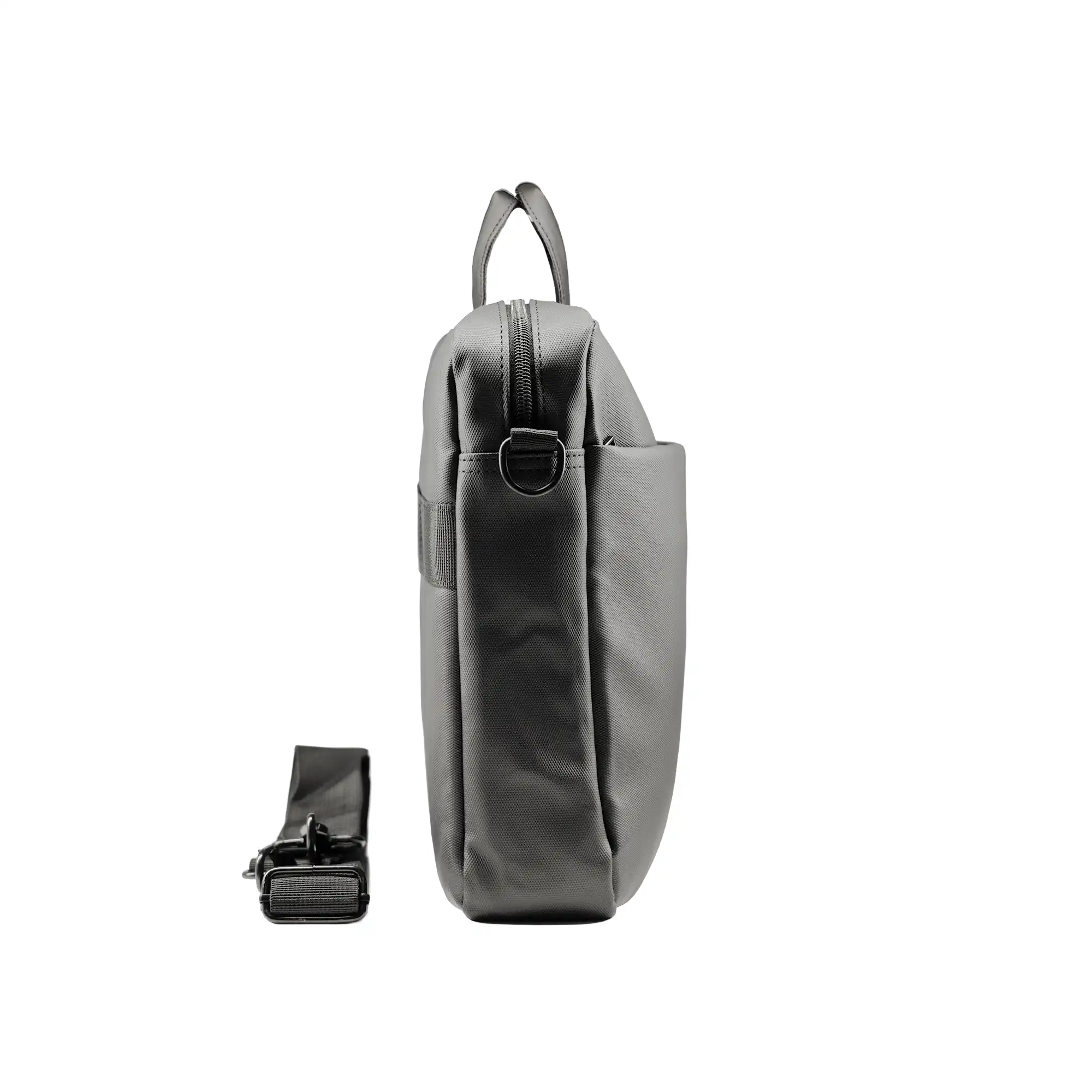Premium Gray executive laptop bag with padded protection and luxury business travel design
