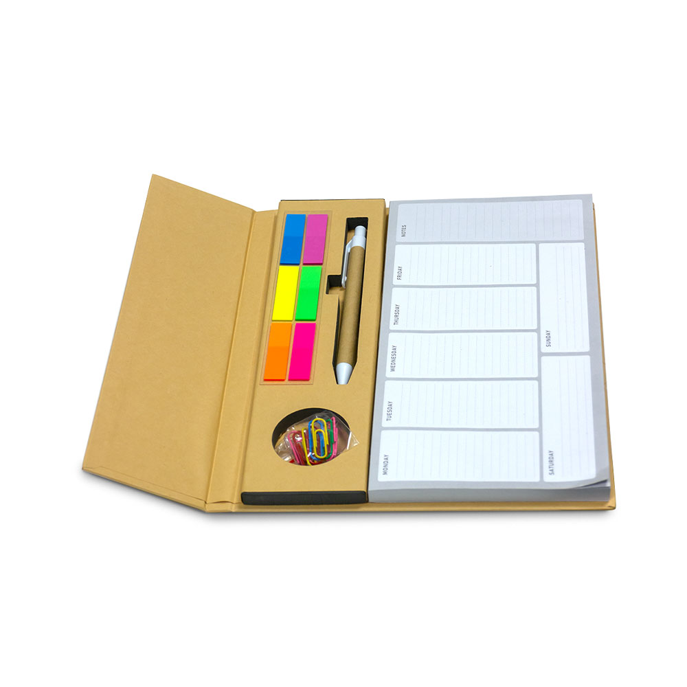 Work Planner with Clips Pen and Post-it