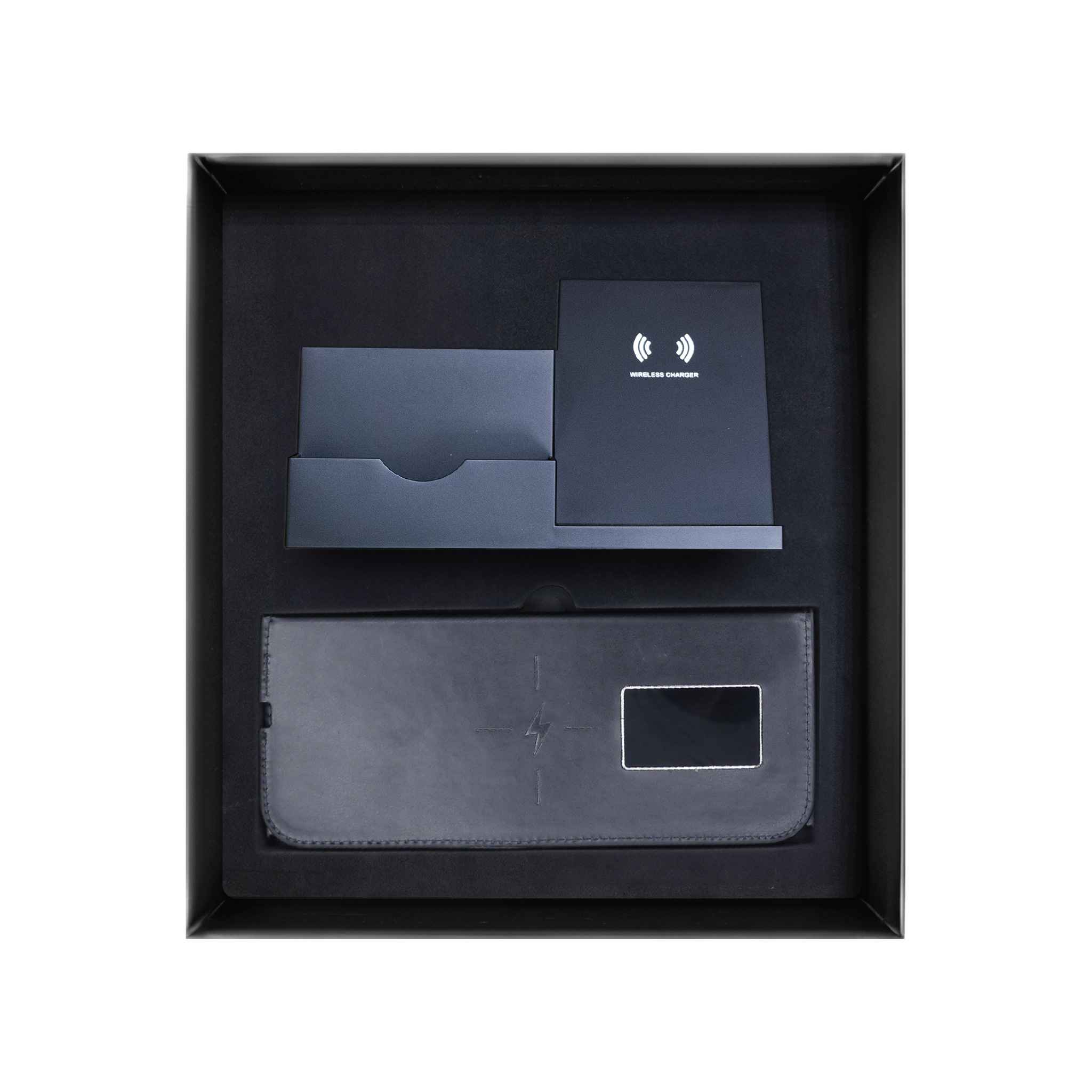 Promotional giftset with wireless charger and mouse pad